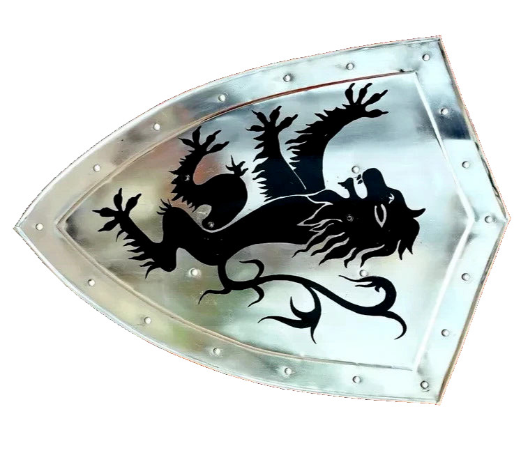 Medieval Templar Knight Dragon Battle Cosplay Reproduction armor shield 24″