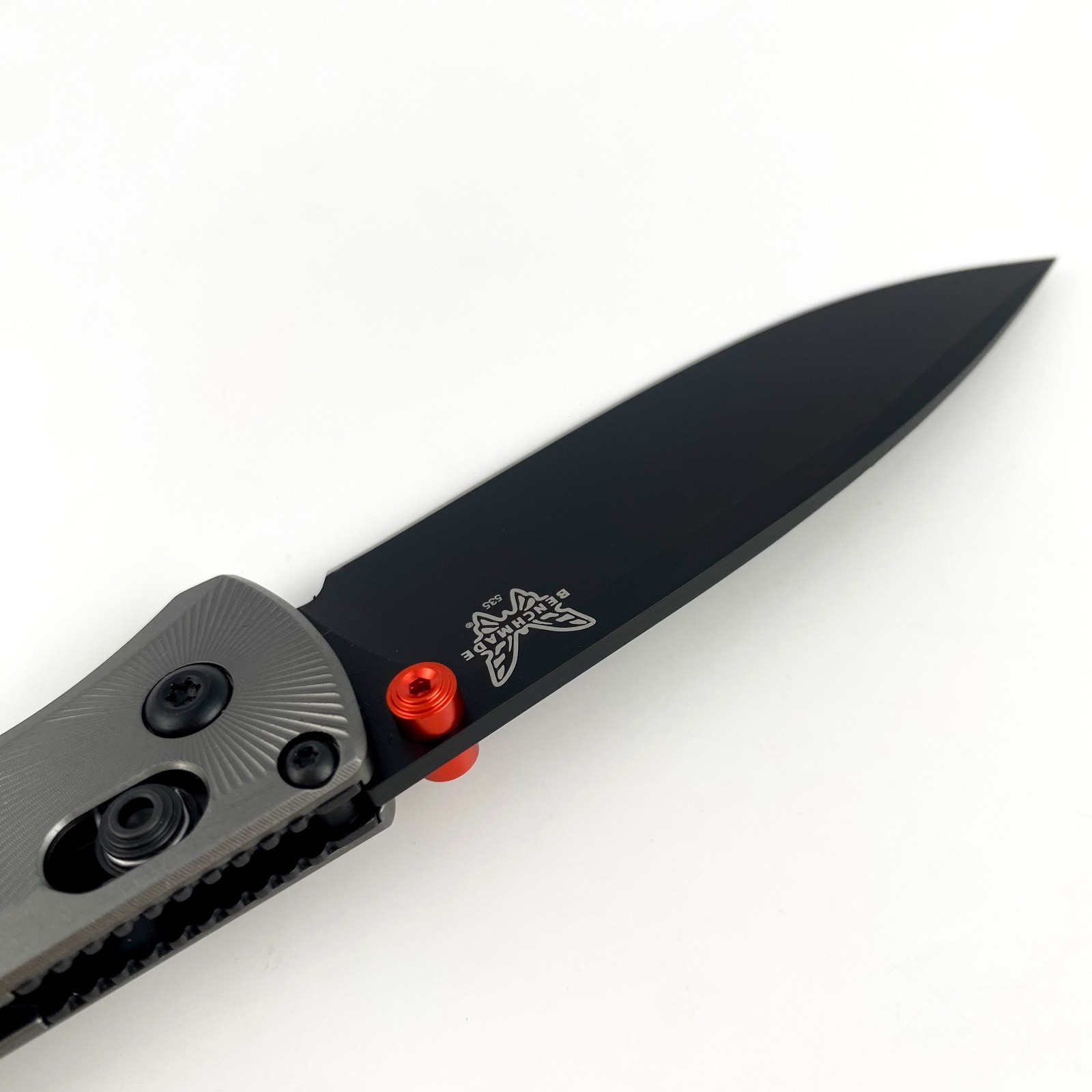 Benchmade 535BK-4 Bugout Knife Gray Aluminum Handle Black M390 Folding Knife