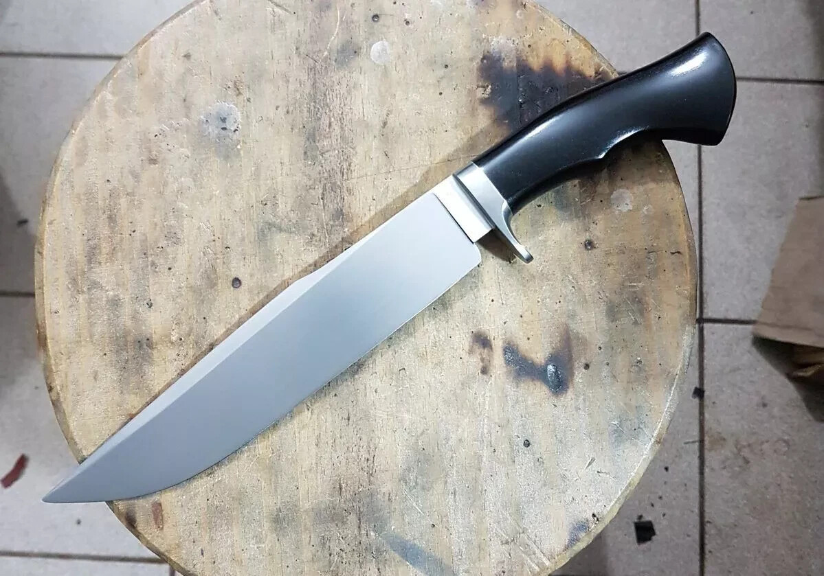Custom made D2 Steel Hunting Bowie Survival Knife & Micarta Handle Duty paid