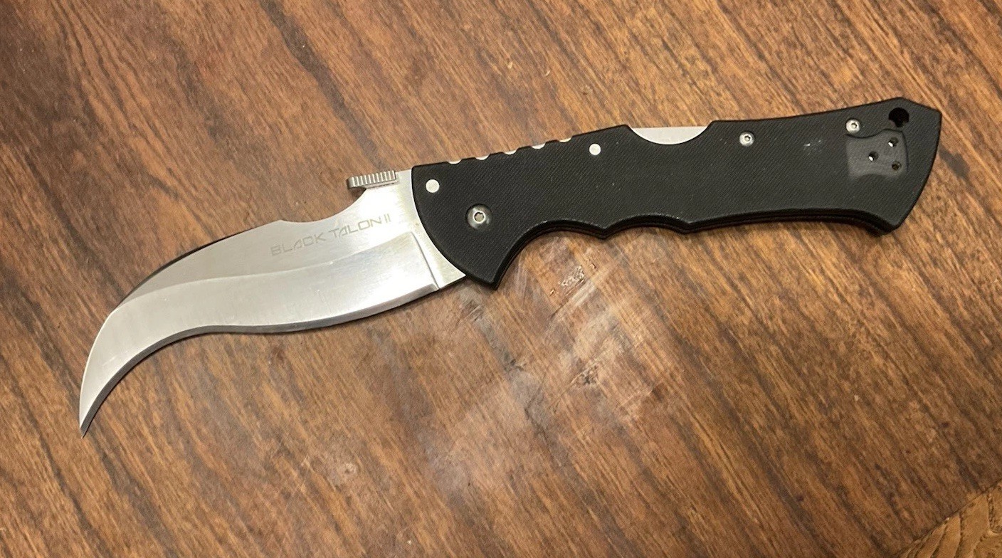 COLD STEEL Black Talon ll 4″ S35VN Razor-Sharp Blade 5.5″ G-10 W/Tri-Ad Lock