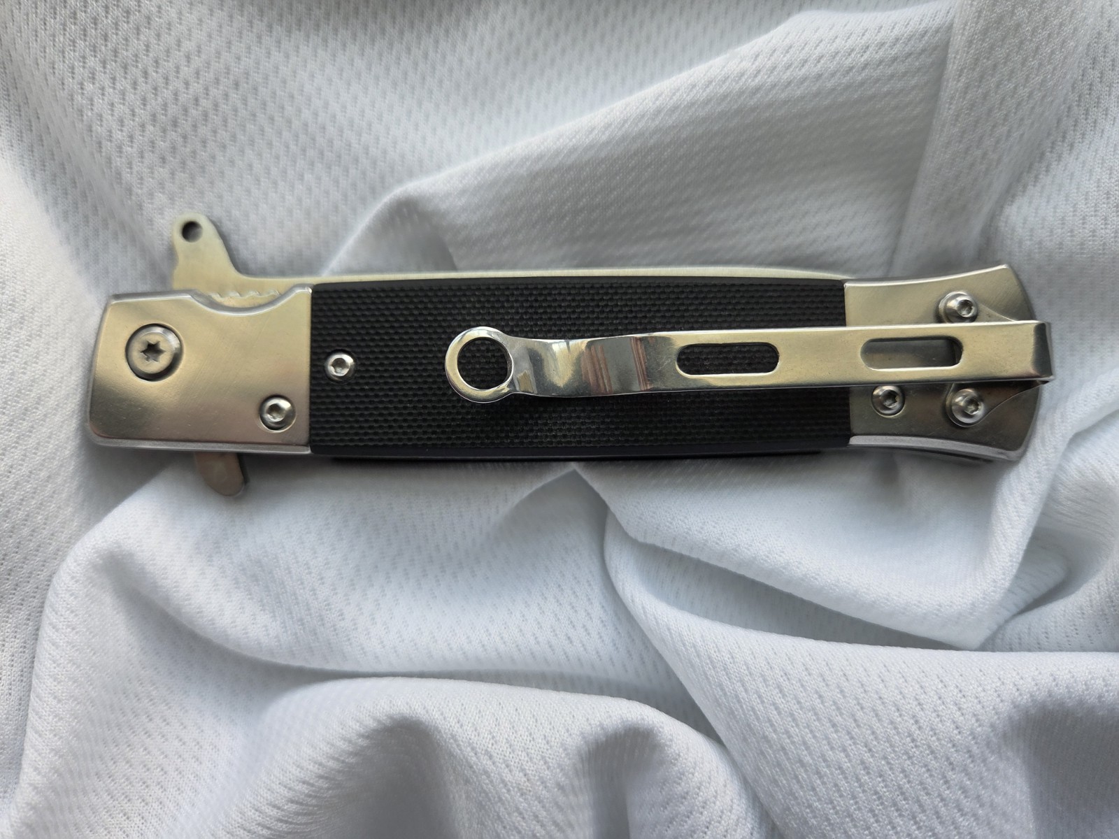 Rite-Edge Spring Assisted Manual Open Black Italian 🇮🇹 Stiletto