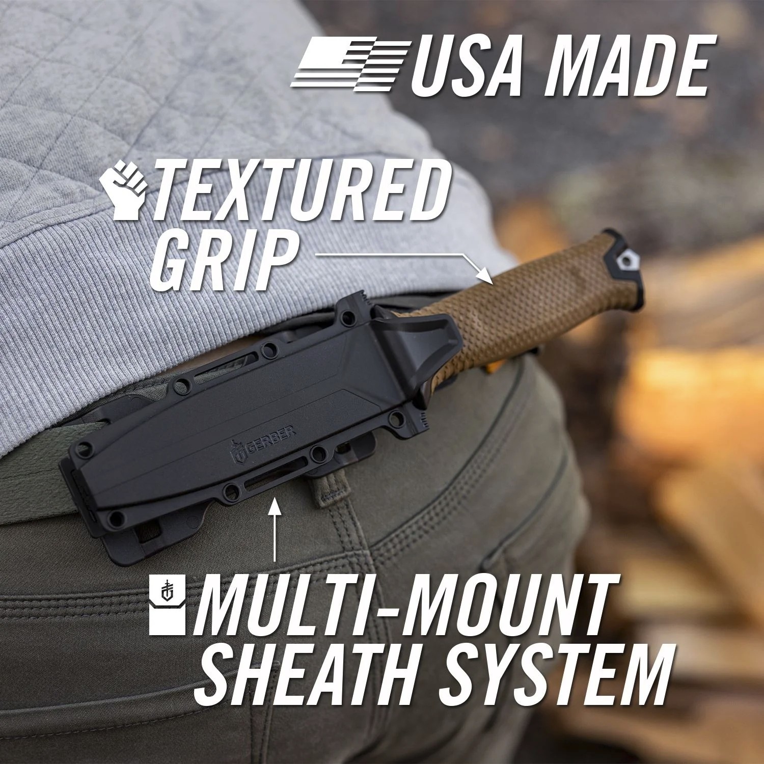 Gerber Strongarm Magnacut Fixed Blade Survival Knife W/ Modular Molle Sheath