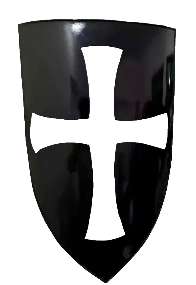Medieval Templar Knight Battle Cosplay crusader Reproduction armor shield 24″