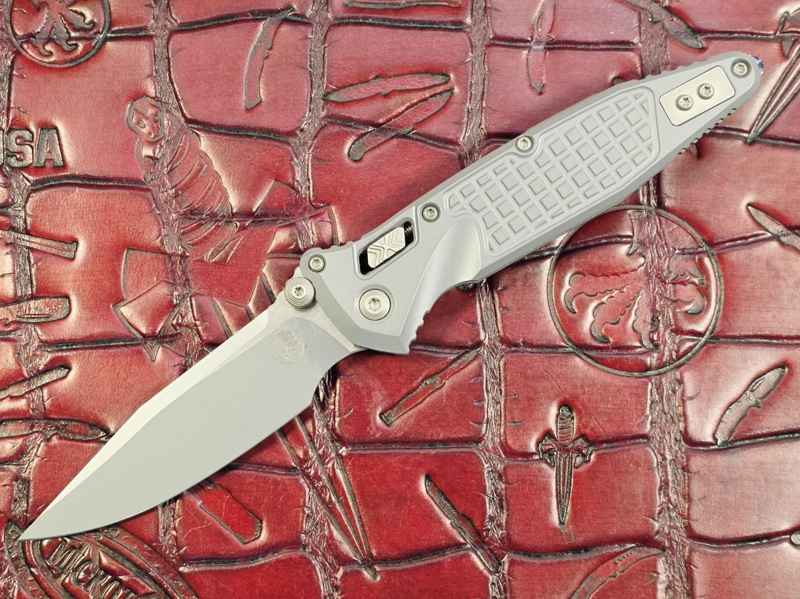 Microtech Socom RAM-LOK Manual – Cerakote Storm Grey – Frag – M390MK Blade