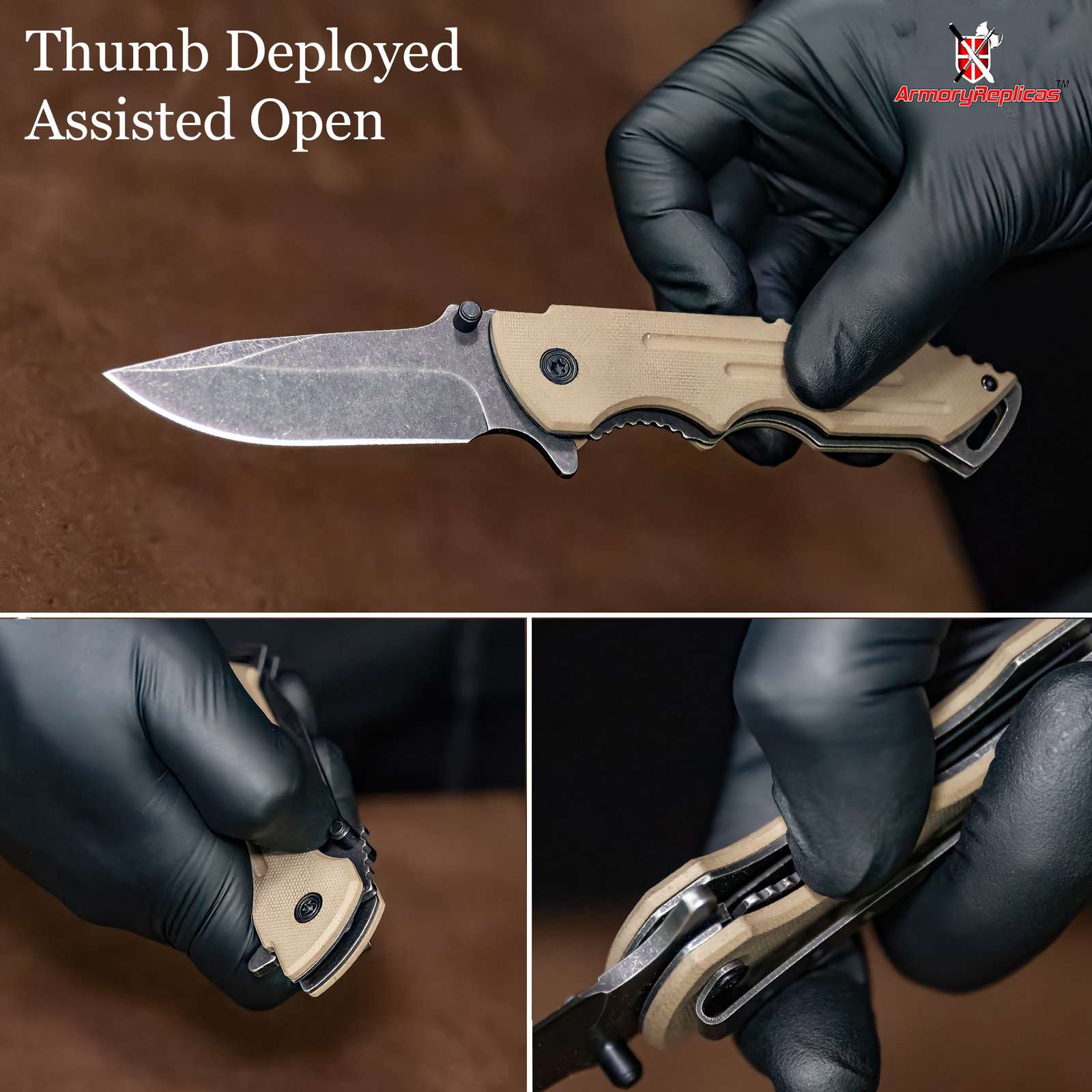 Outdoor TActical Survival Foldable Pocket Knife Threatcon Delta Camping Hunting