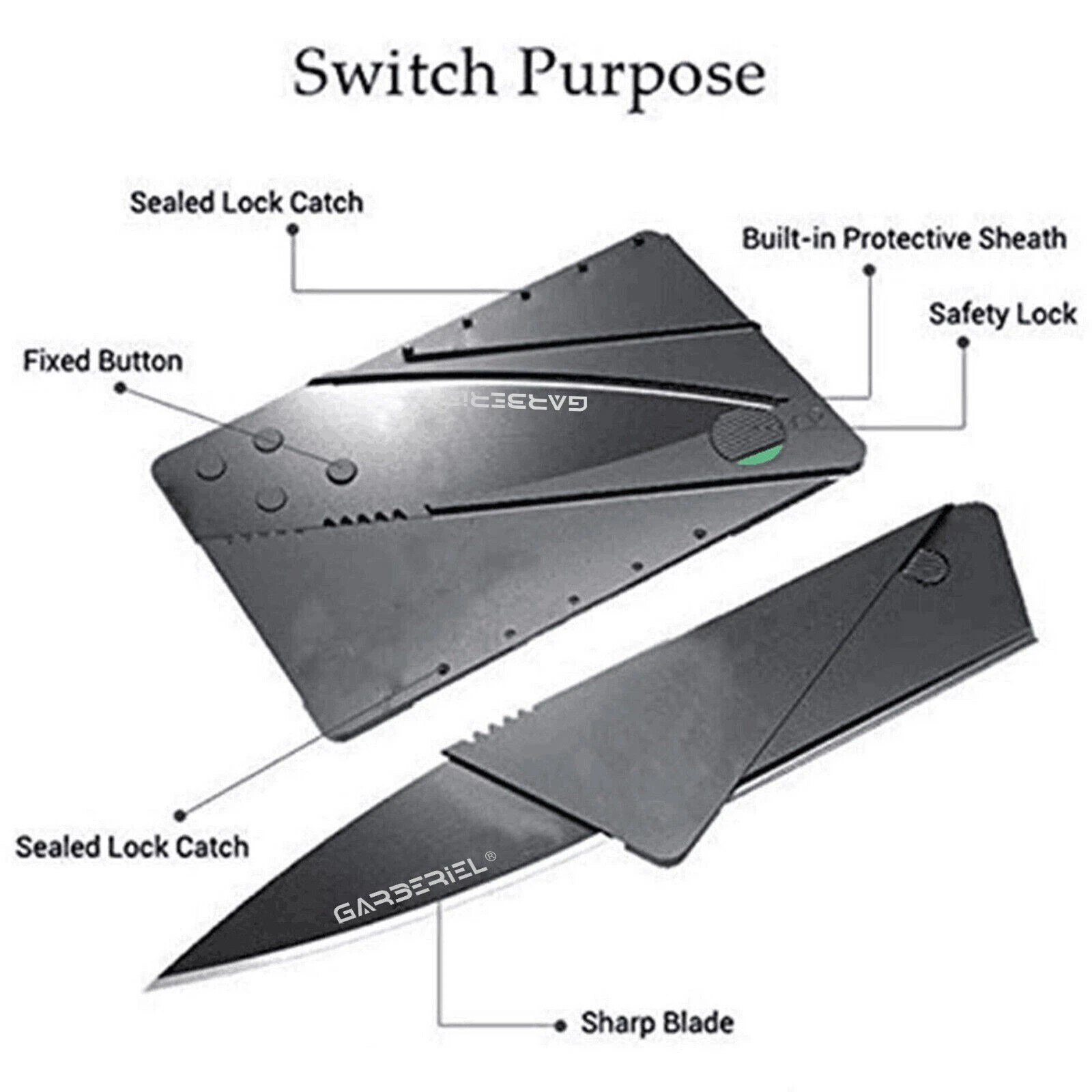 NightHawk Credit Card Folding Knife Wallet Sharp Thin Camp Hunting USA SELLER!!
