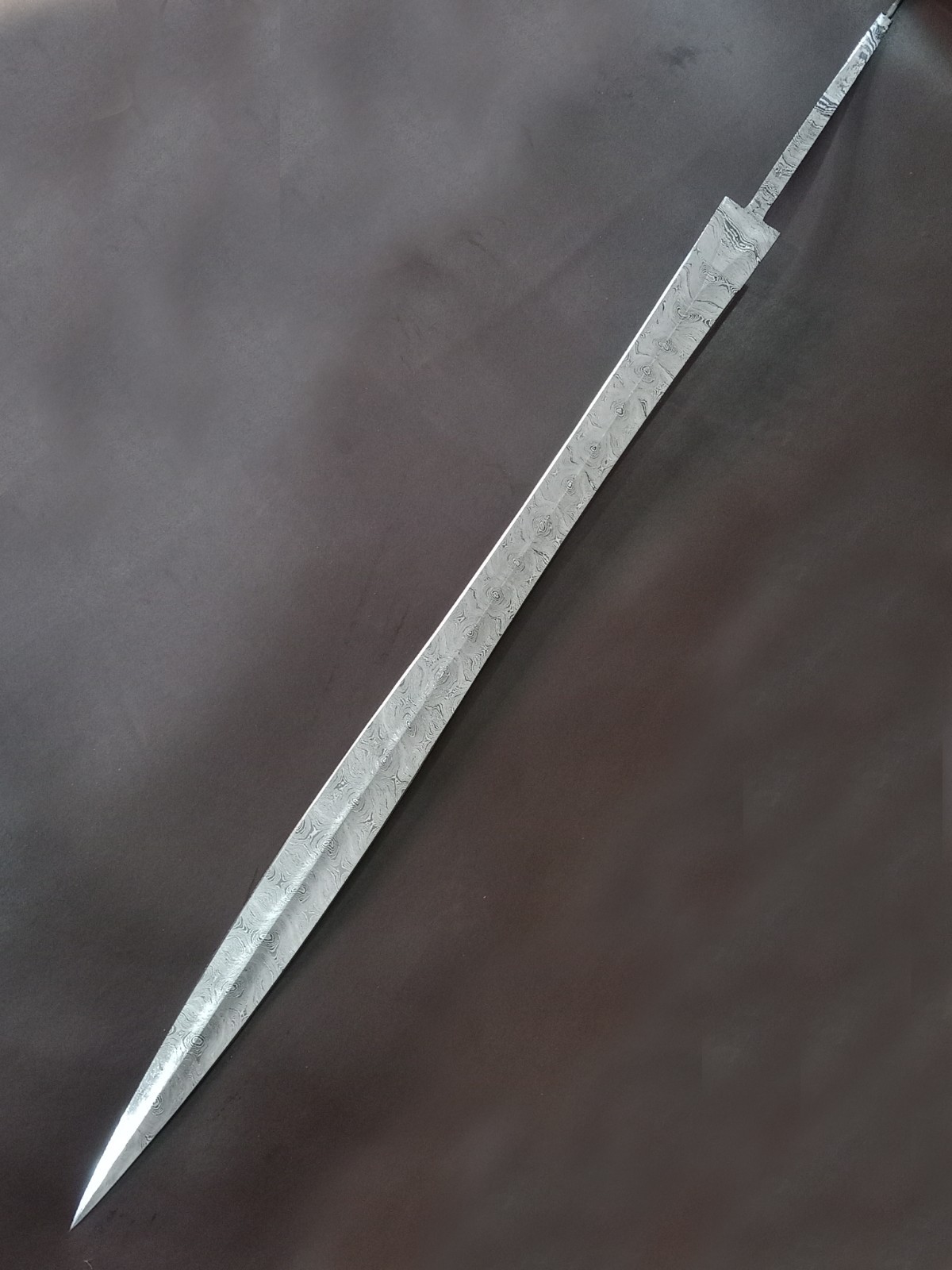 44 inch Custom Hand Forged FULL TANG Damascus Sword Blank Blade Knife Making