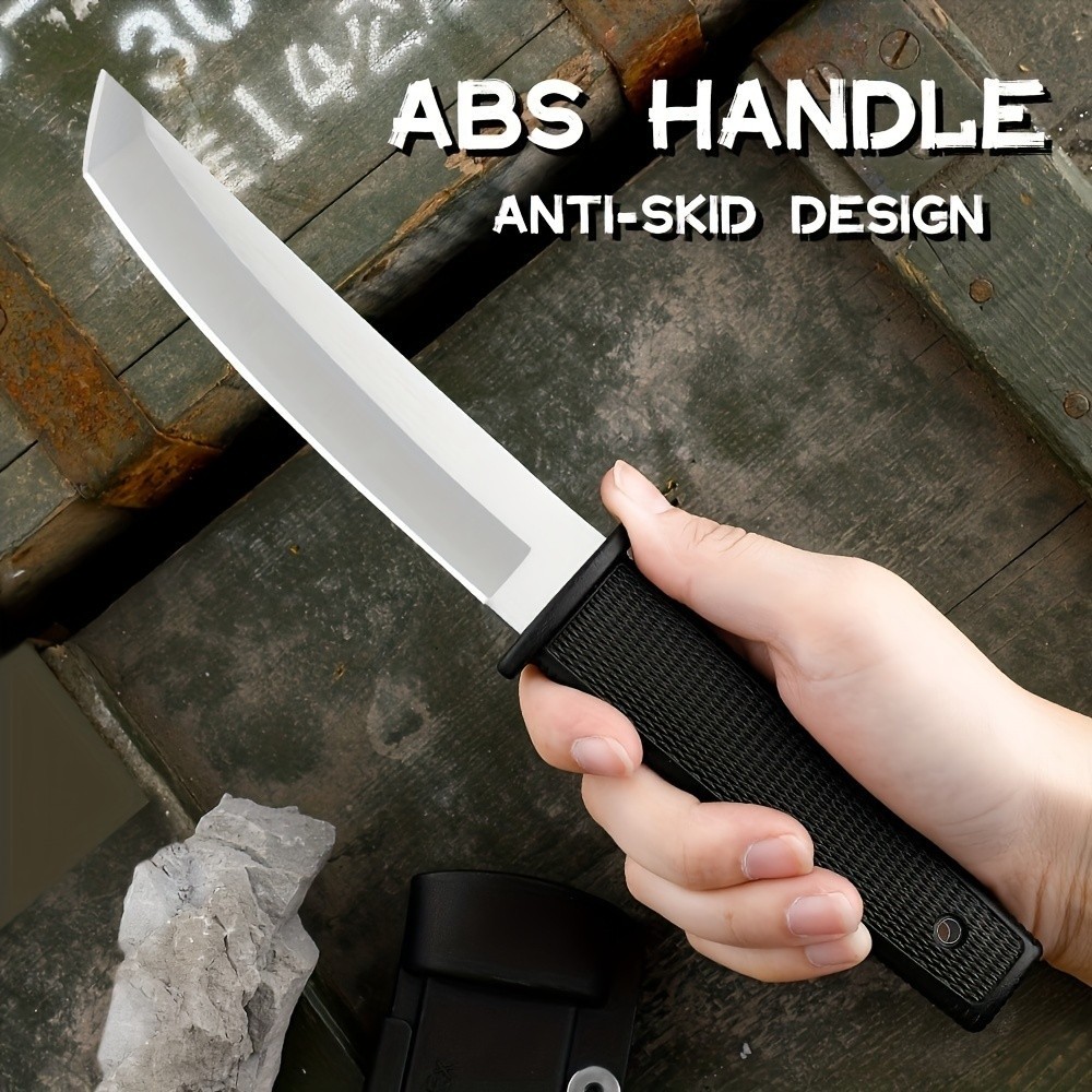 Stainless Steel Fixed Blade Knife – Outdoor Camping, Survival Tool with Sheath