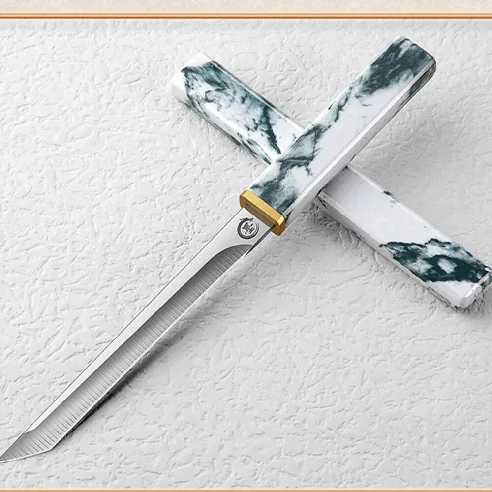 Tanto Knife Fixed Blade Pocket Hunting Survival Camp Tactical Stainless Steel