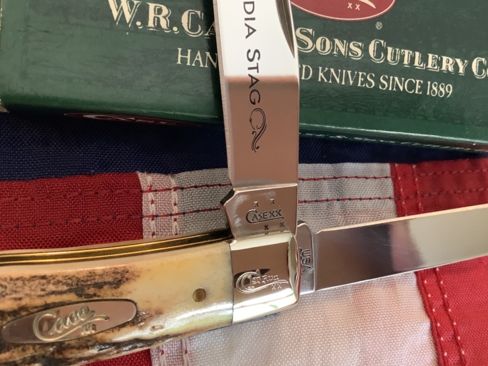 1st Run! Case xx 2006 Mdl# 5254 SS w/ Great Genuine India Stag Handles -NOS