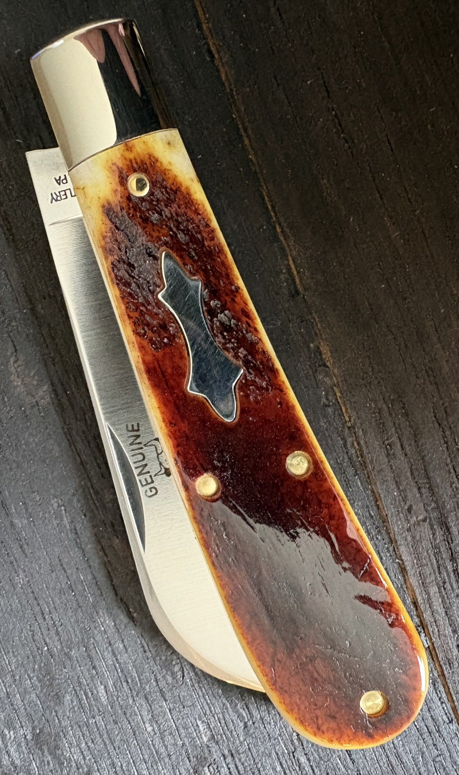 Great Eastern Cutlery GEC Tidioute 93 Antique Yellow Natural Bone 933124 Knife