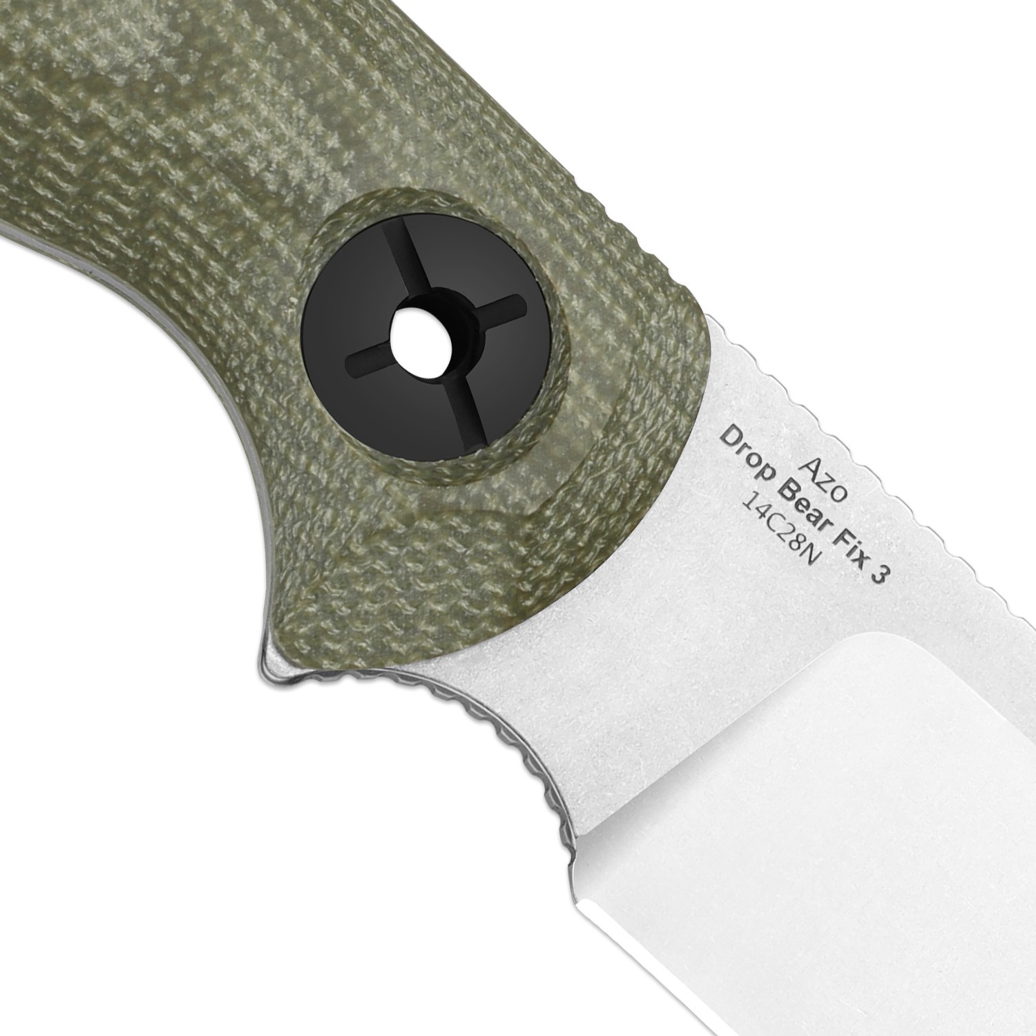 Kizer Drop Bear Fix 3 Fixed Knife 14C28N Blade Micarta Handle Medium Size 1101A2