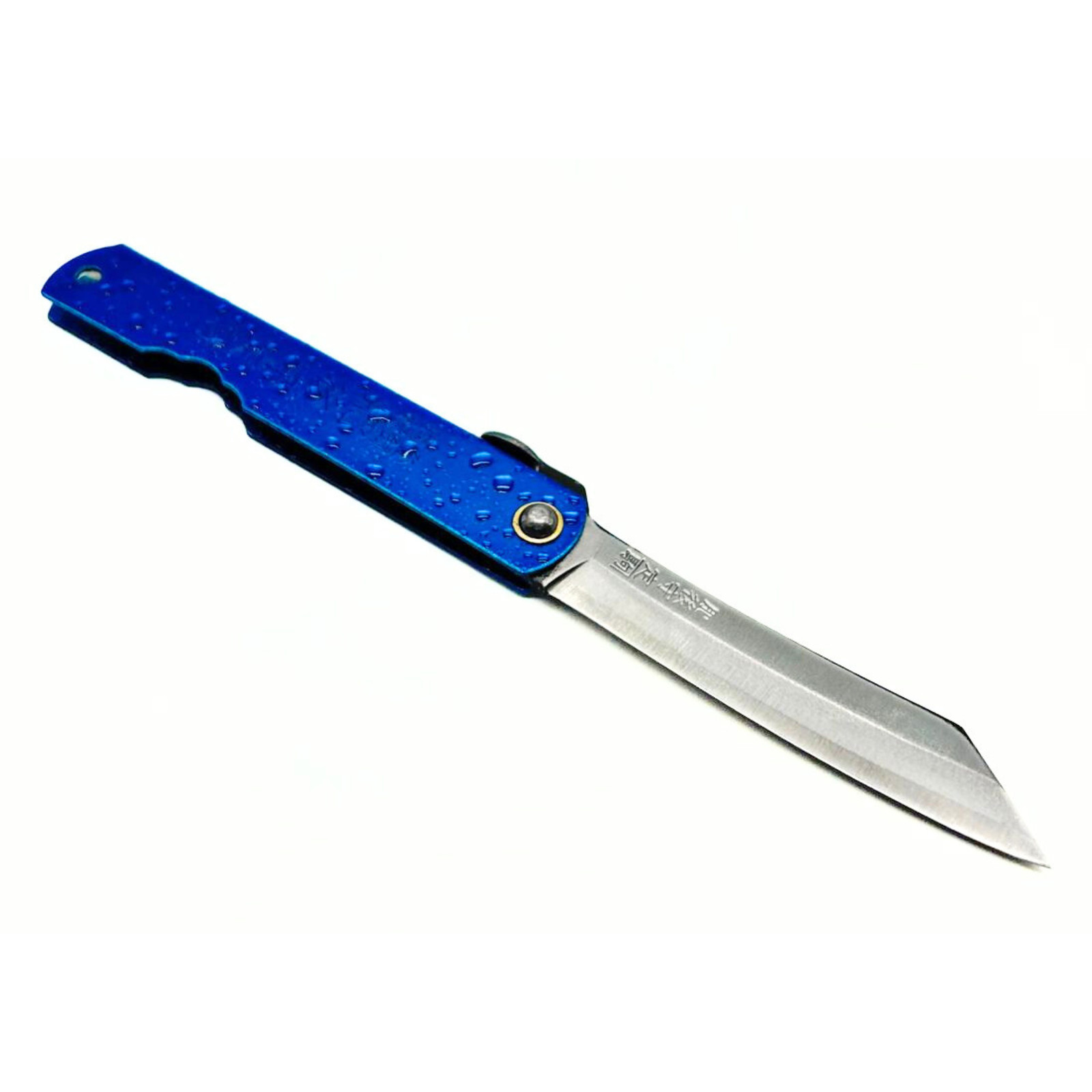 Higonokami Folding Knife, «Mizushibuki» Water splash 100mm, Blue – US Seller