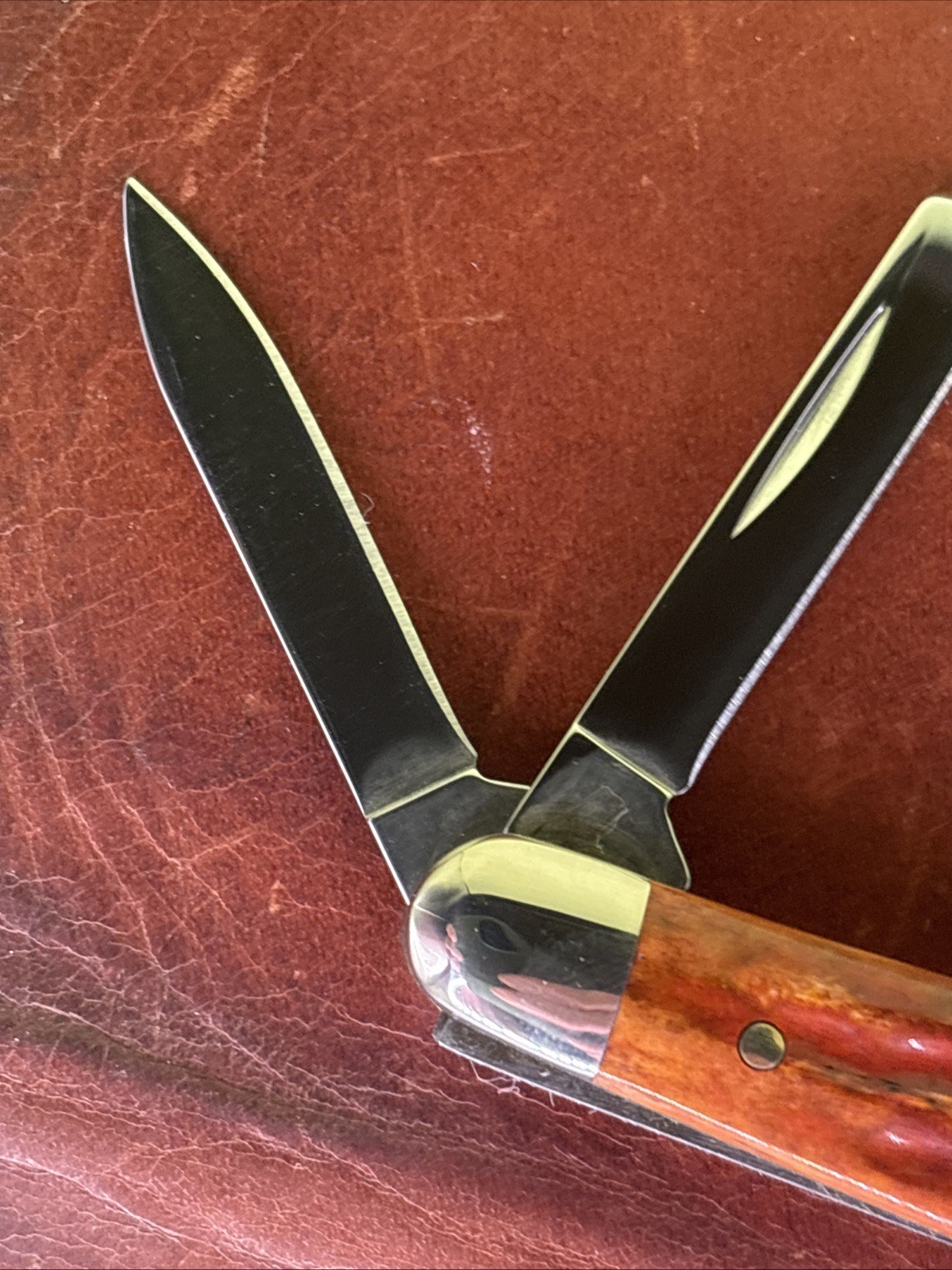 CASE XX SEAHORSE WHITTLER POCKET WORN HARVEST ORANGE BONE HANDLES KNIFE USA
