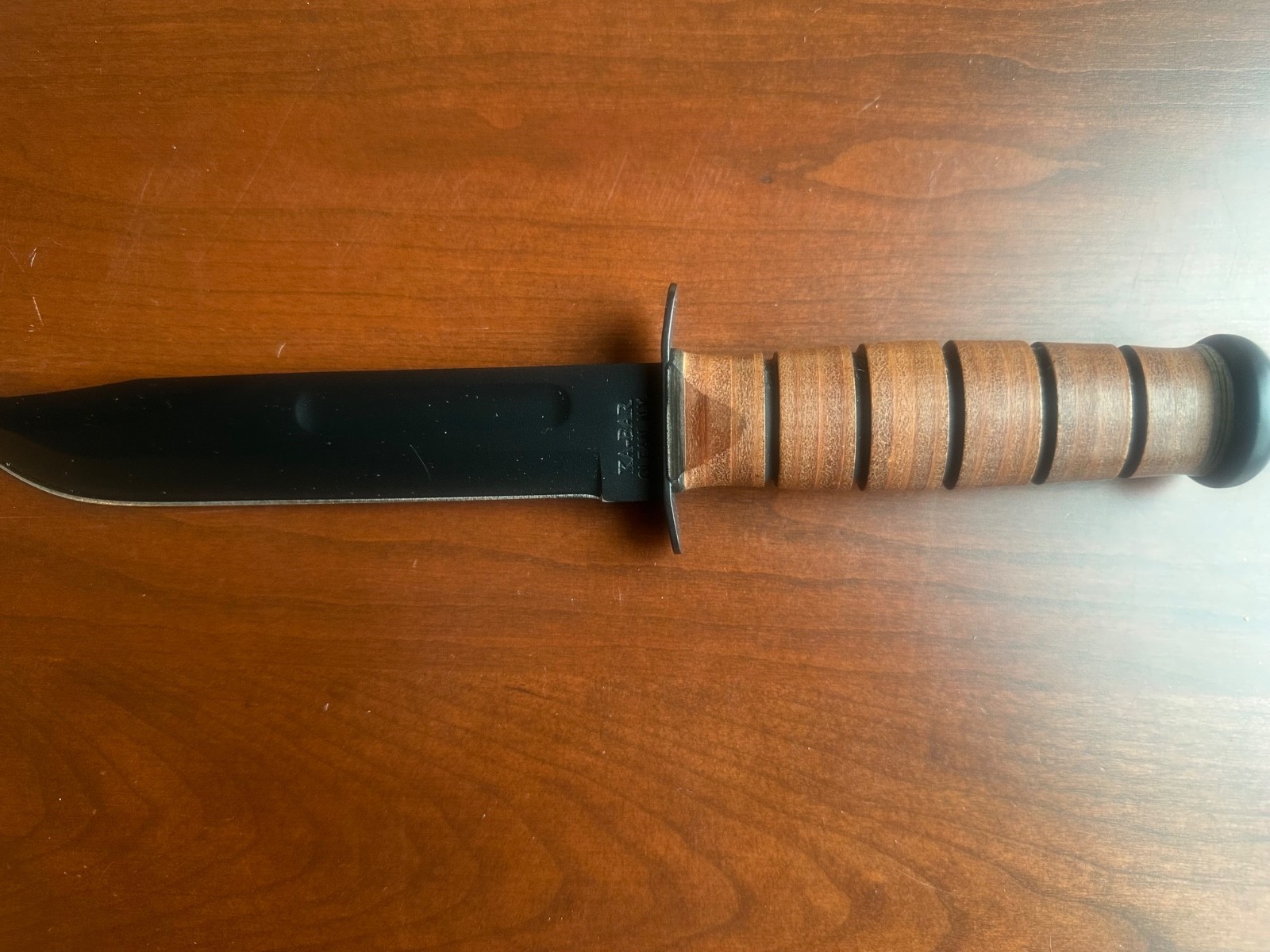 KA-BAR USMC Fighting Knife 02-1217 with .50 Cal Pen, NIB