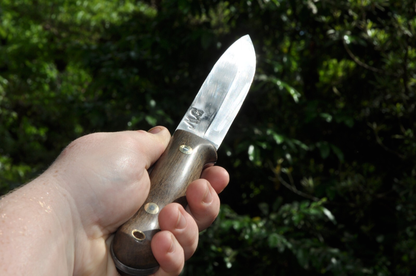 STRIKING MG Custom Knives MDL «Maximum» | Persimmon Handle | Leather Sheath USA