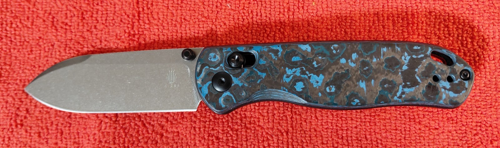 Kizer Drop Bear Ki3619A2 Elmax Arctic Storm FatCarbon Clutch Lock Knife NEW NIB