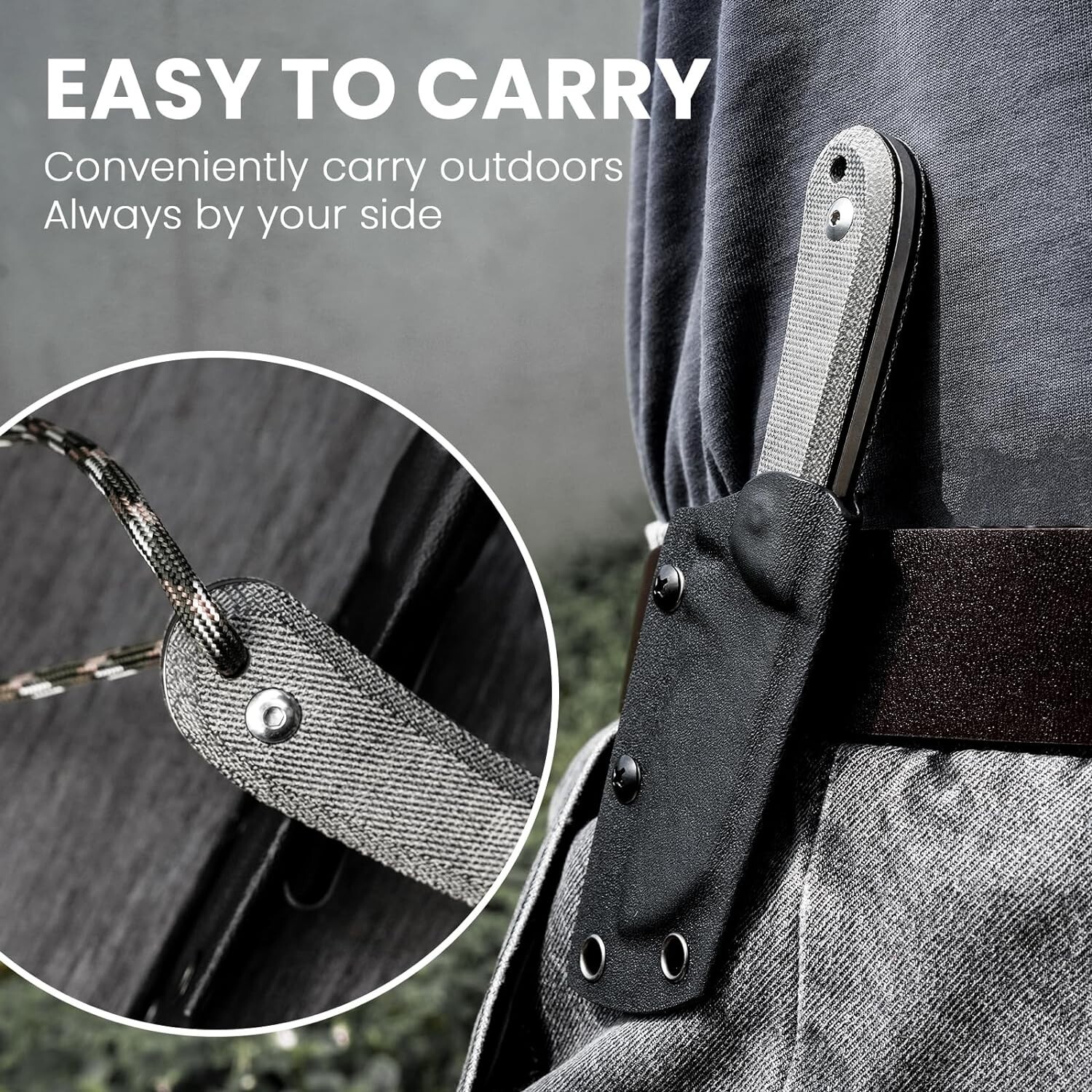 Kizer Knife Deckhand D2 Compact Fixed Blade G10+Micarta Handle 1062A1