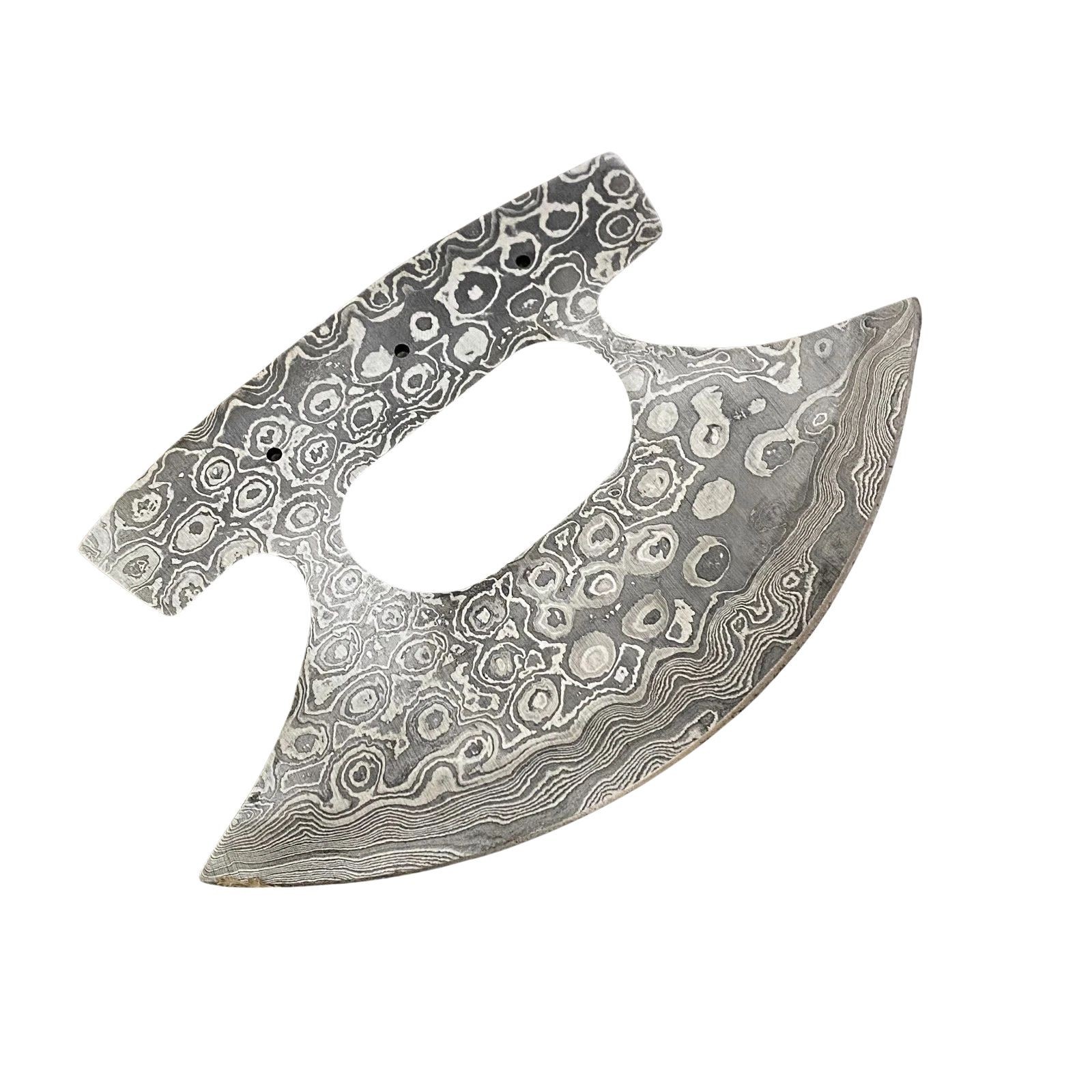 Ulu Blade Blank Damascus Steel Alaskan Skinner Knife Making DIY Project 7.5 Inch
