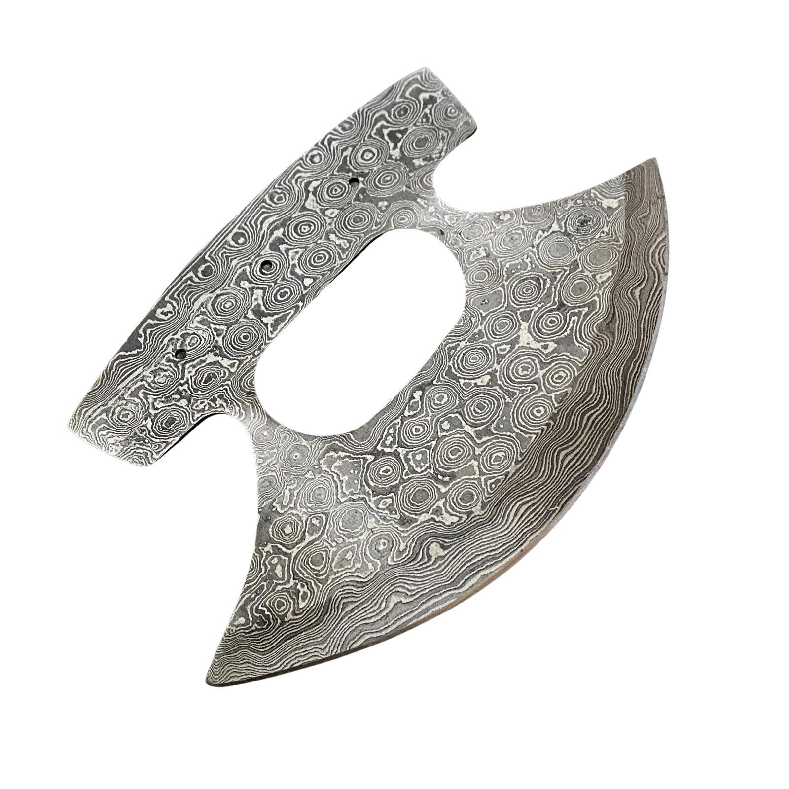 Ulu Blade Blank Damascus Steel Alaskan Skinner Knife Making DIY Project 7.5 Inch