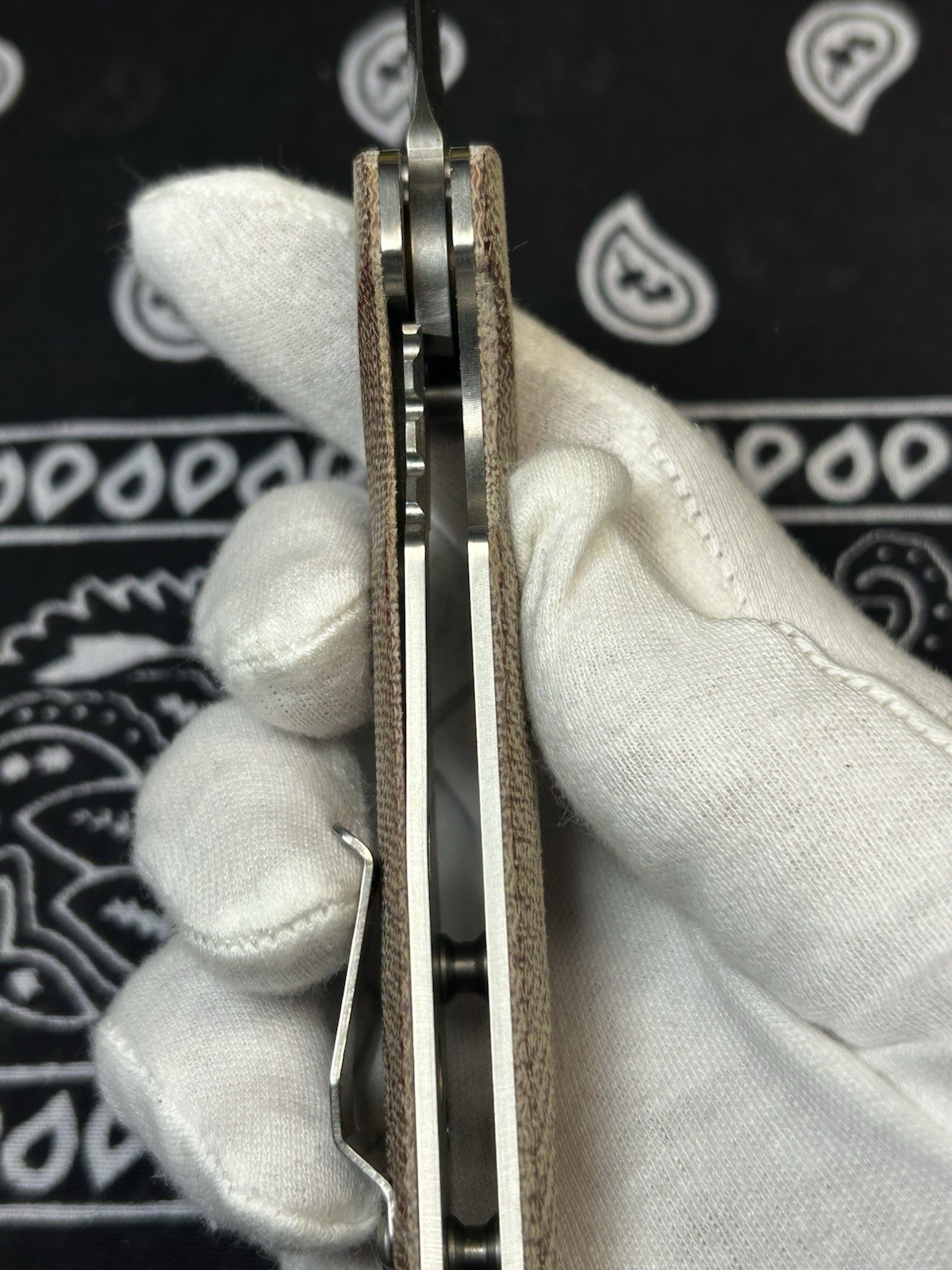 🔥New Southern Grind Spider Monkey Natural Micarta And Titanium Liners S35VN #2