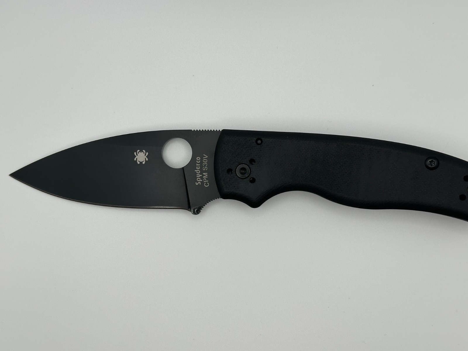Spyderco Shaman M390 C229 Black Folding Knives FACTORY SECOND NEW