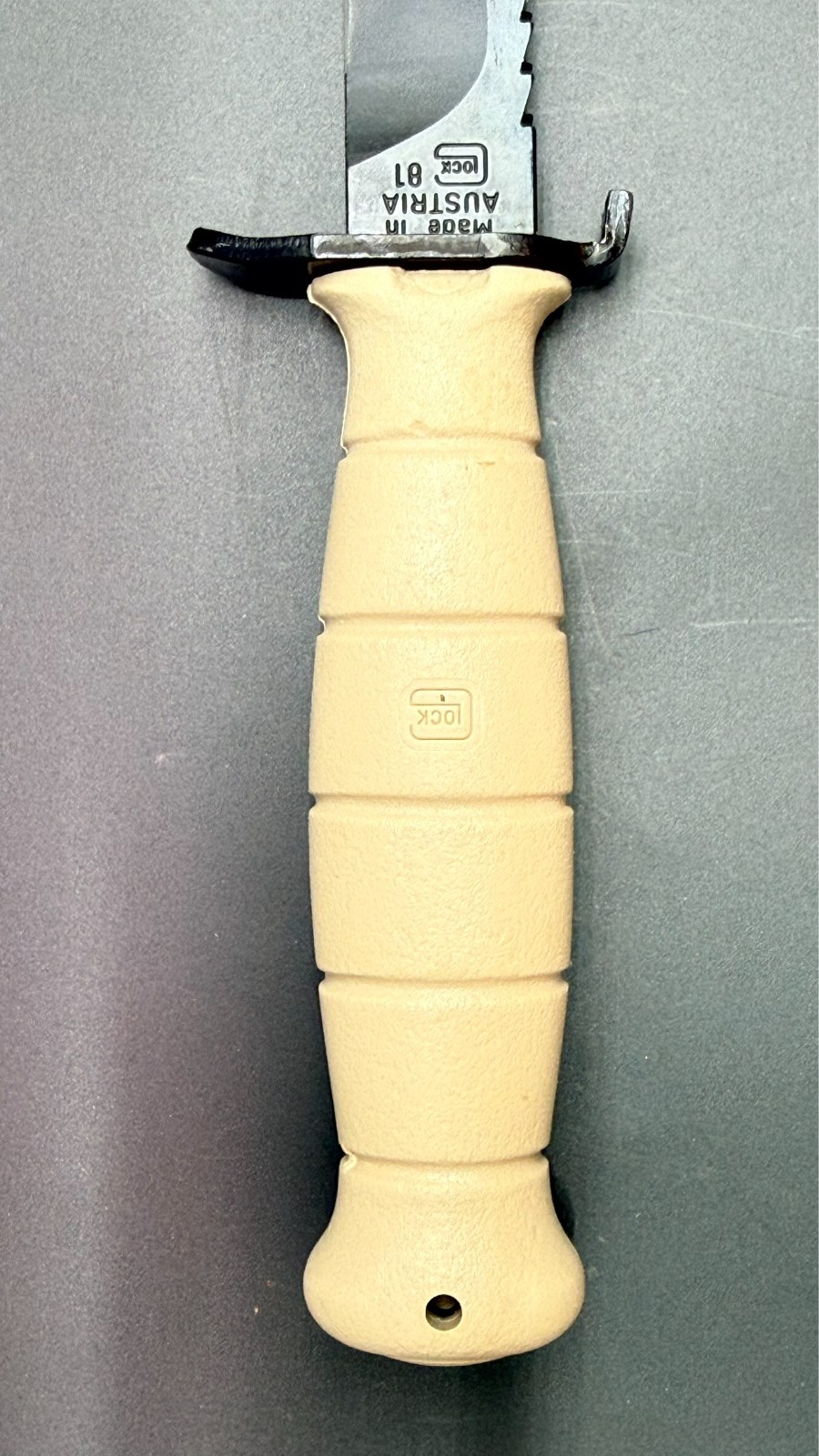 Glock Field Knife 81 Austria Sawback Fixed Blade Tan Sheath Used