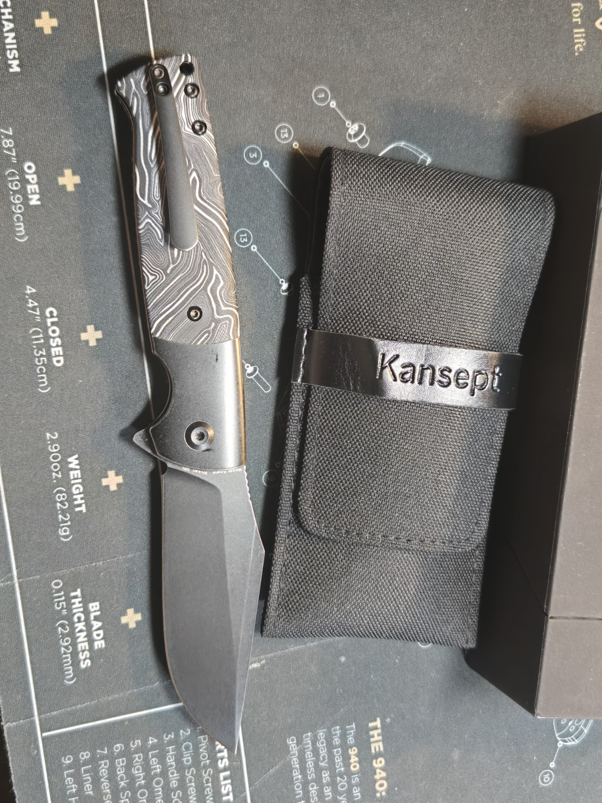 Kansept Shikari SBL Pocketknife CPM S35VN Drop Point Titanium Handle Liner Lock