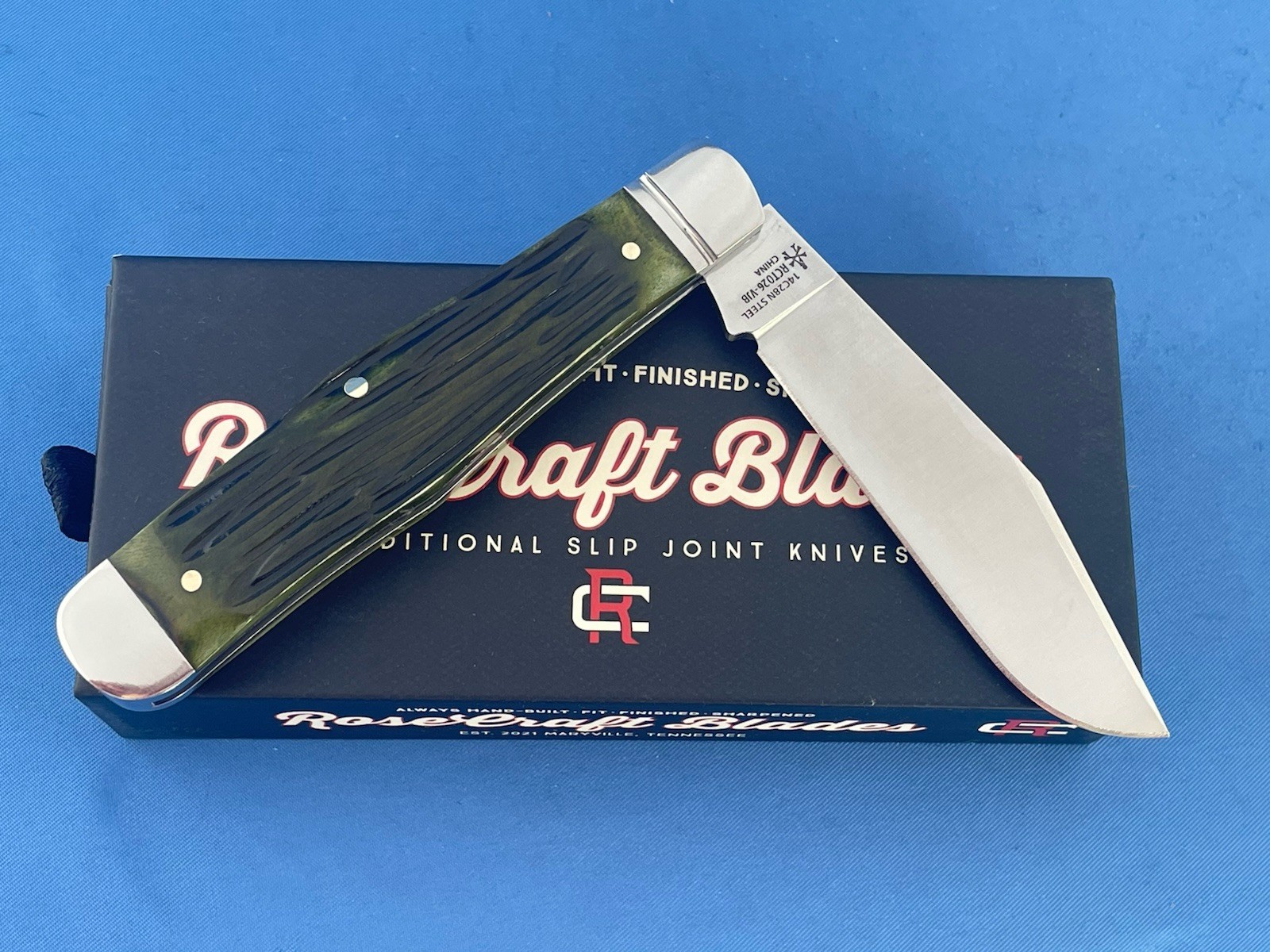 RoseCraft RCT026-VJB Cumberland River Coke Bottle Knife Vintage Bone