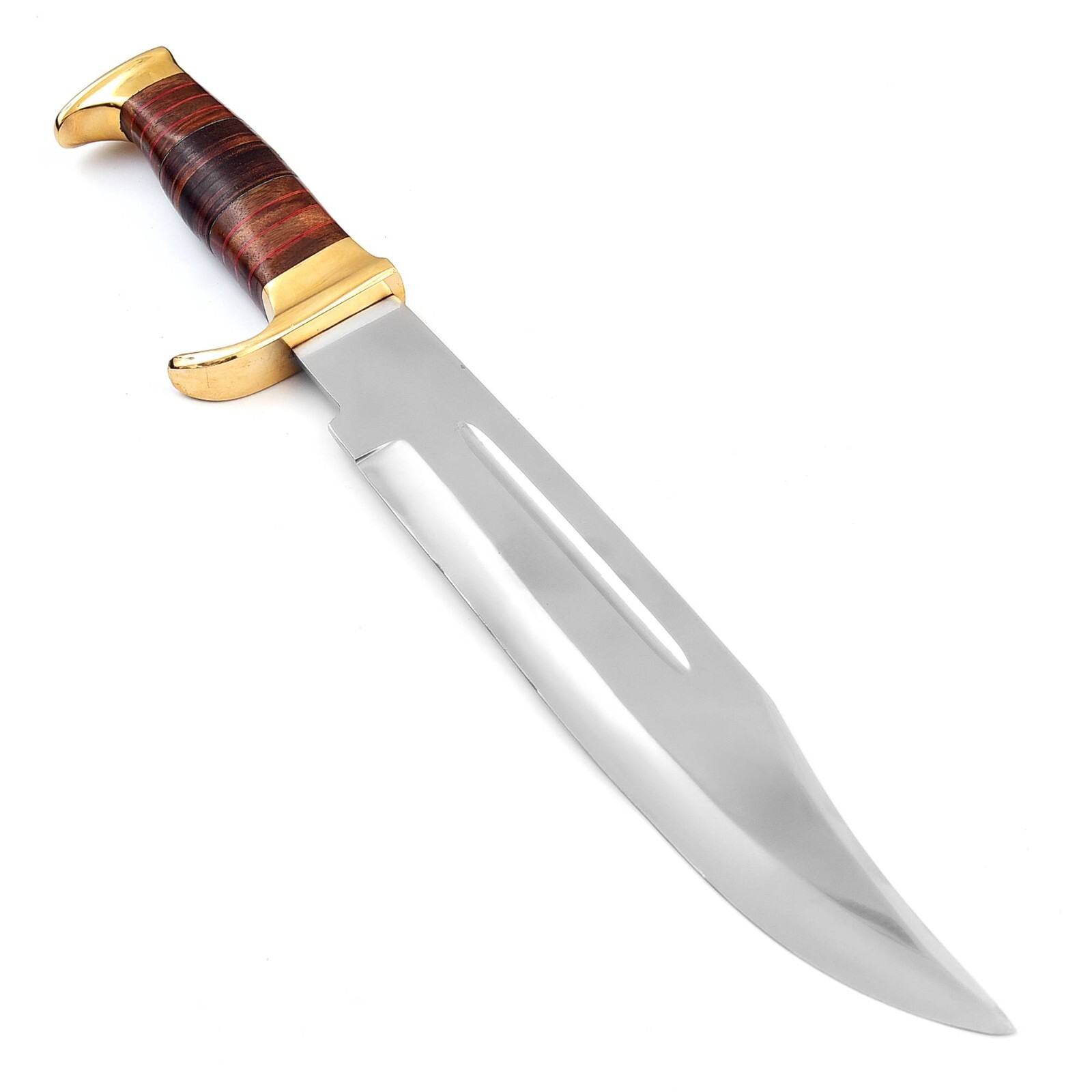 18 Inch High Carbon Steel Hunting Bowie Knife with leather sheath , Gift Pack
