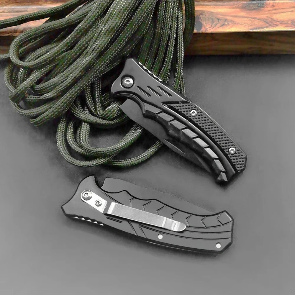 Spring Open Folding Pocket Knife Tactial Survival Tool Outdoor Camping EDC Knife
