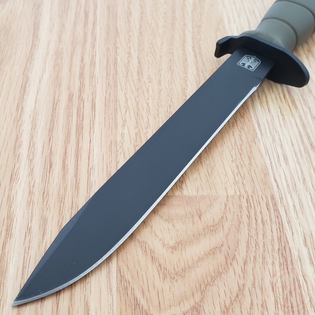 OD Green Military Fixed Blade Knife Stainless Steel Blade ABS Handle Belt Sheath