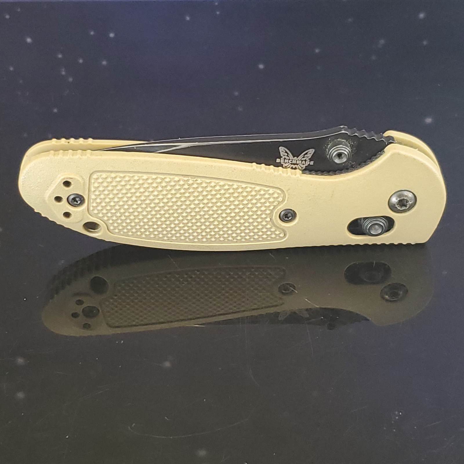 Benchmade 557 154CM Mini Griptilian Tanto Mel Pardue Folding Knife RARE Coyote