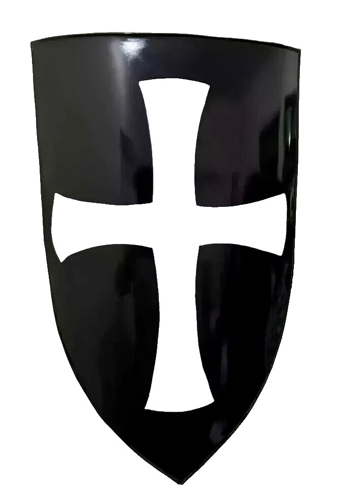 Medieval Templar Knight Battle Cosplay crusader Reproduction armor shield 24″