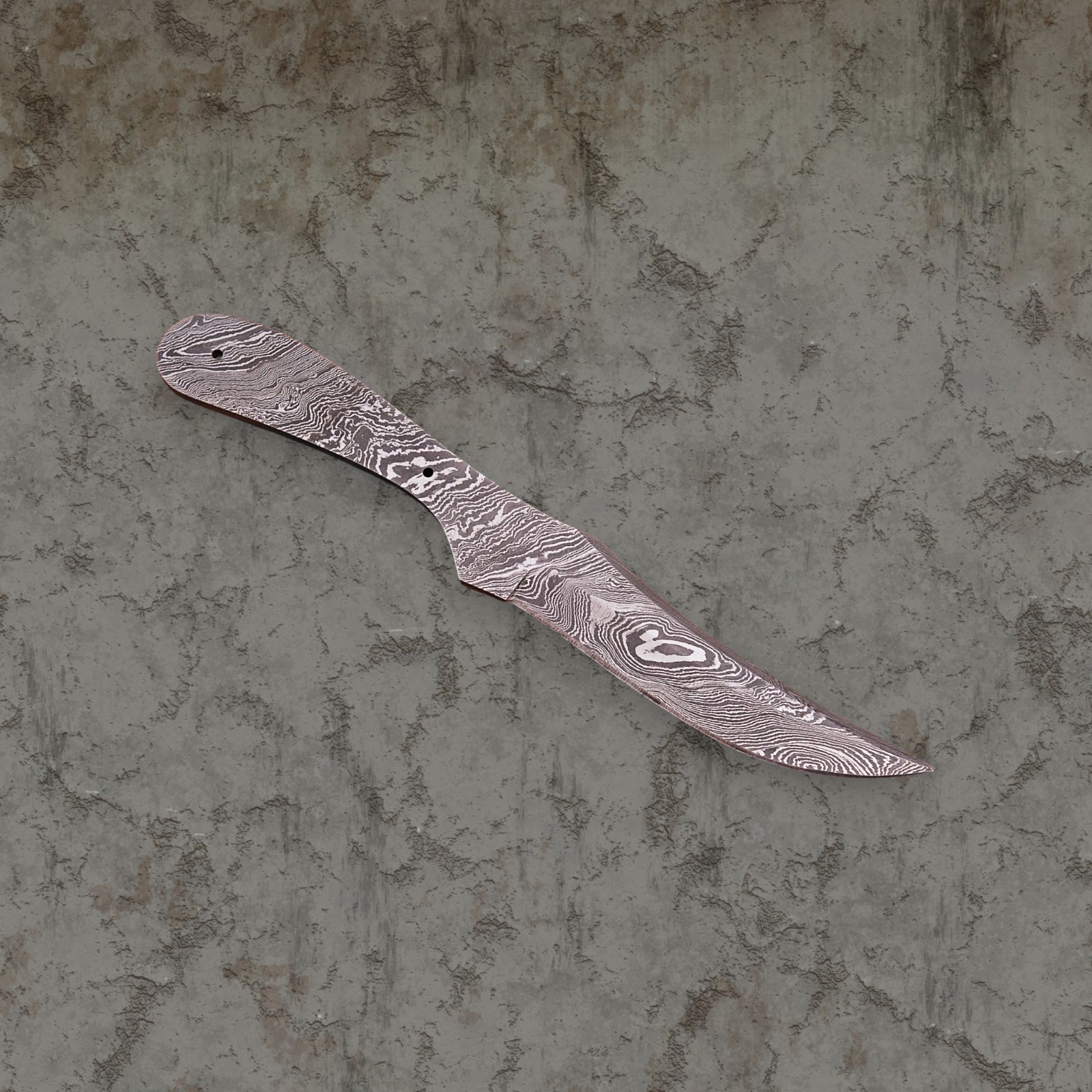 Hand Forged Blade Blank Damascus Skinning Hunting Knife Full Tang DIY Supply