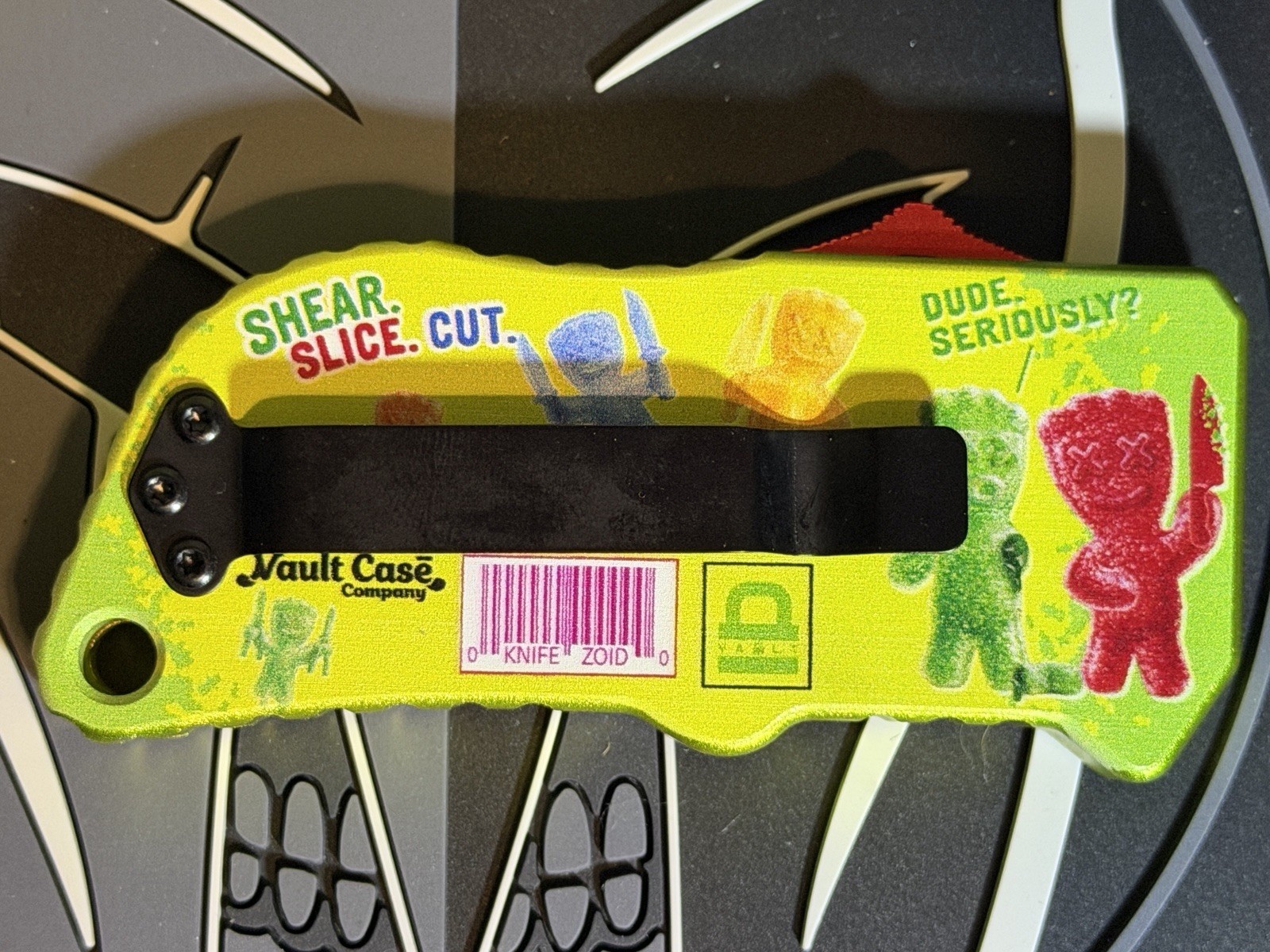 Vault Case Company Knife Zoid Sour Patch Green Aluminum Pocketknife Steel