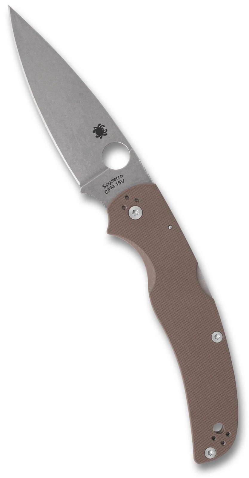 Spyderco Native Chief Sprint Run, Brown G-10 Handles, CPM 15V Steel, C244GPBN15V