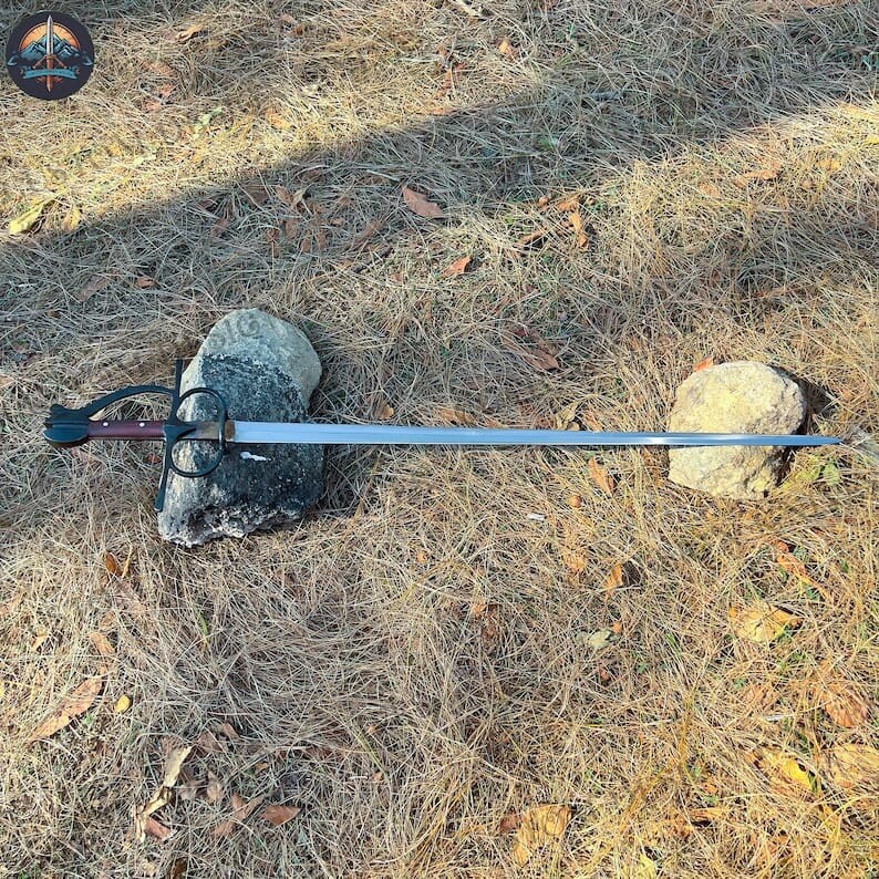 Custom Handmade Carbon Steel Exquisite Long Blade Sword| Hunting Sword Camping