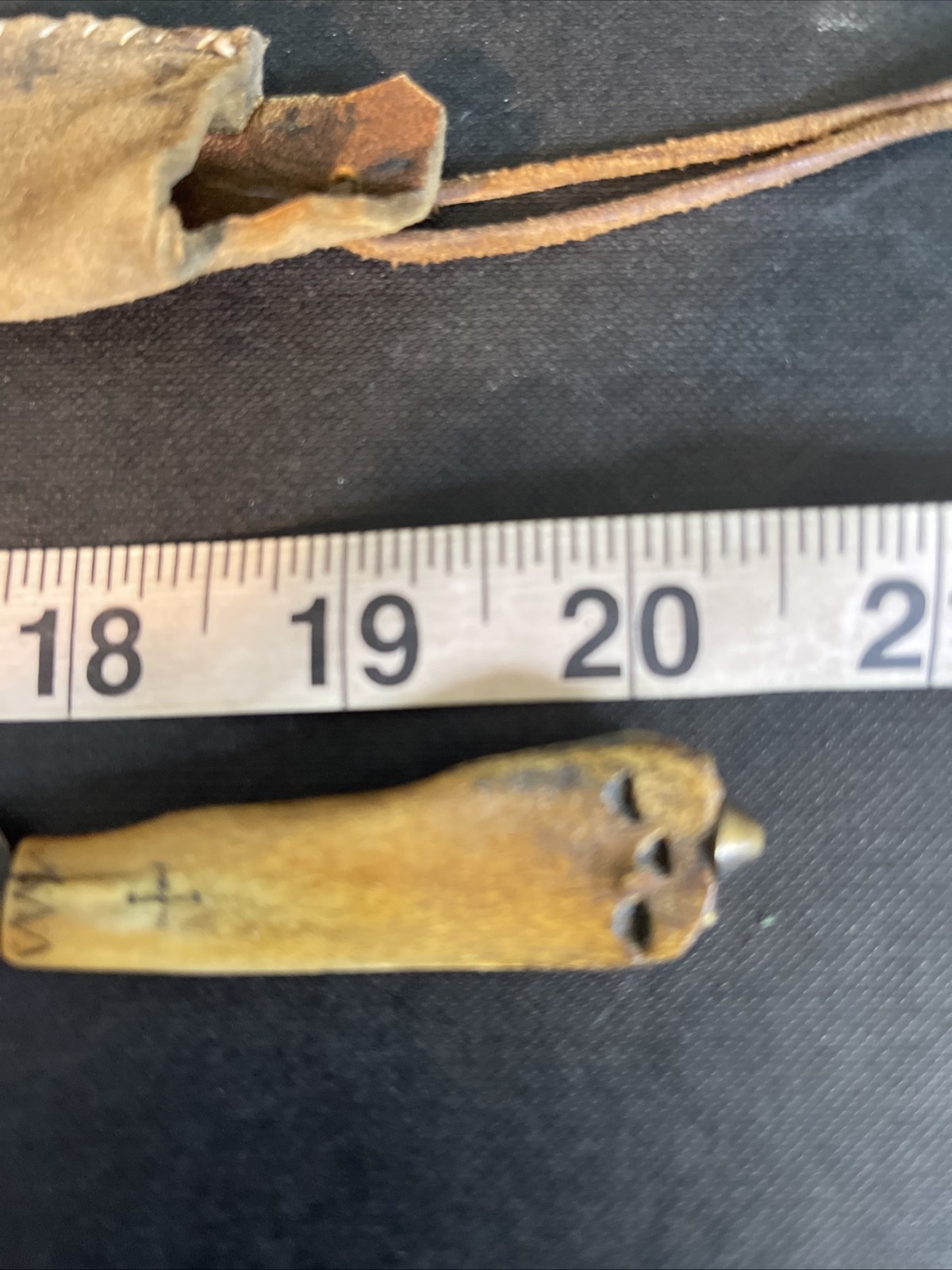 Very Rare Medieval Knife Worn Around Neck. None, Steel, Leather Shield On String