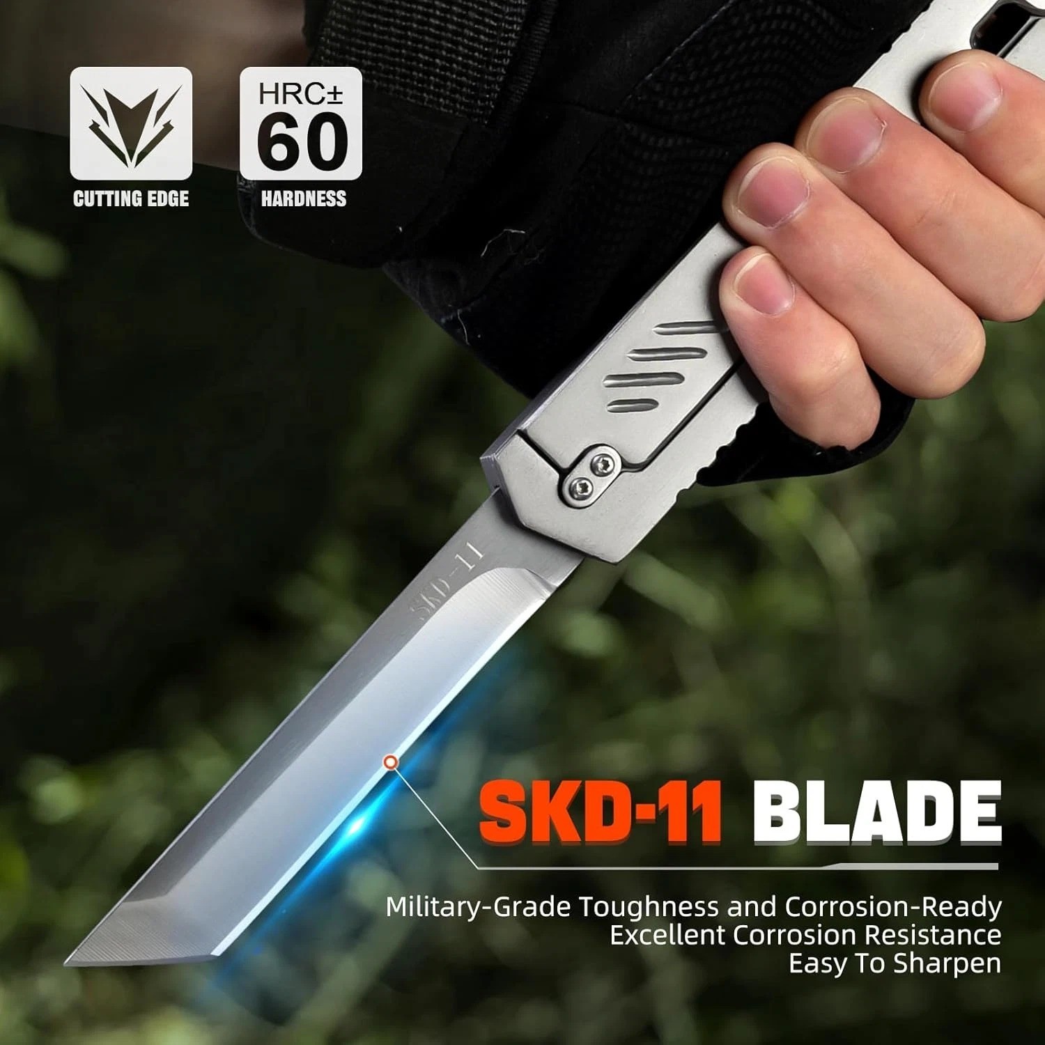 Pocket Knife for Men Folding Knife 3.75in D2 Steel Blade EDC Multitool