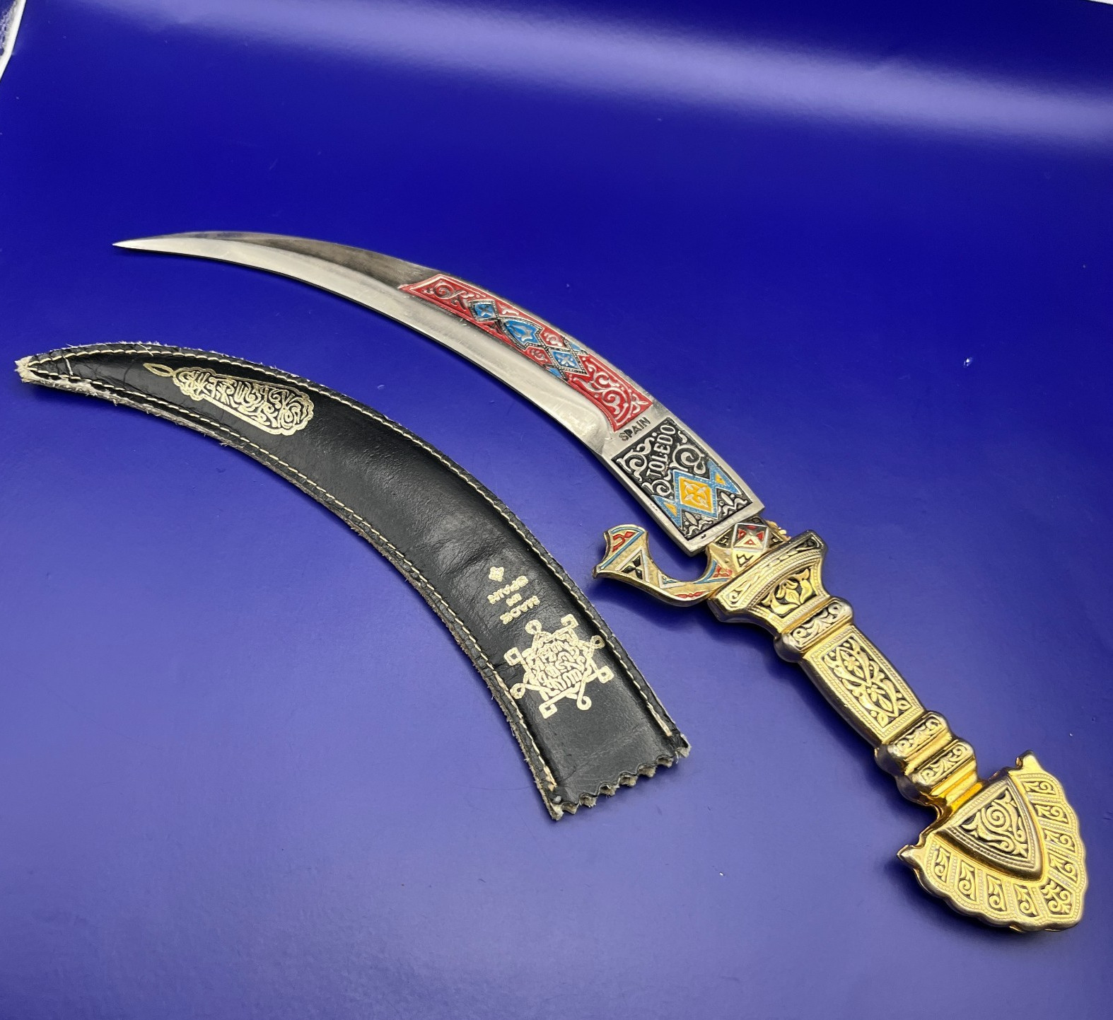 Toledo Spain Decorative Scimitar Sword