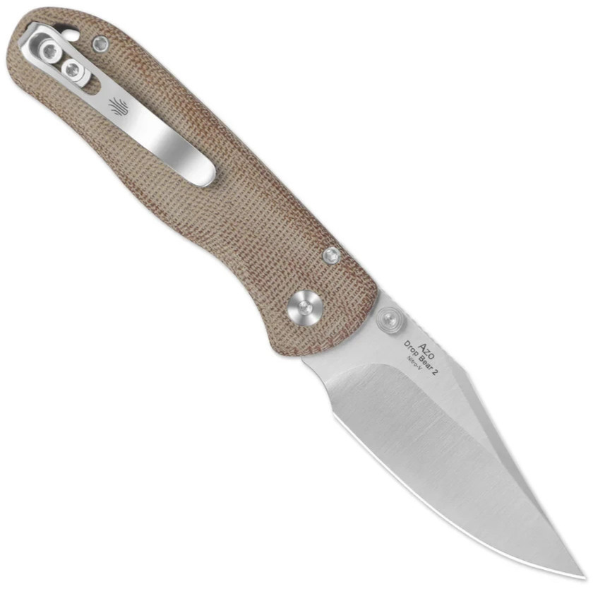 Kizer Cutlery Drop Bear 2 Folding Knife 3″ Nitro V Steel Blade Micarta Handle