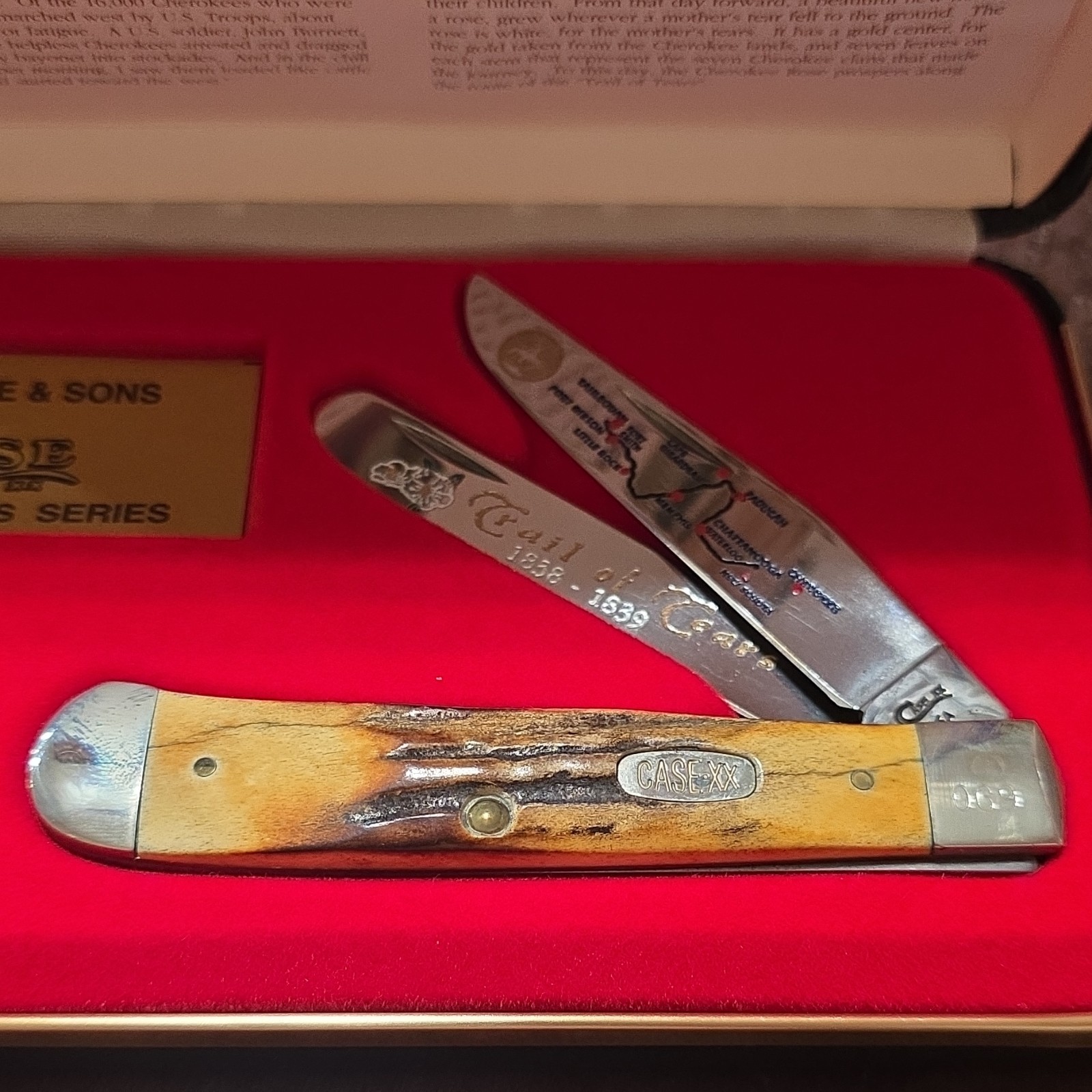 Case XX Trail of Tears Collectors Series 2-Blade Slipjoint, Bone, Brown
