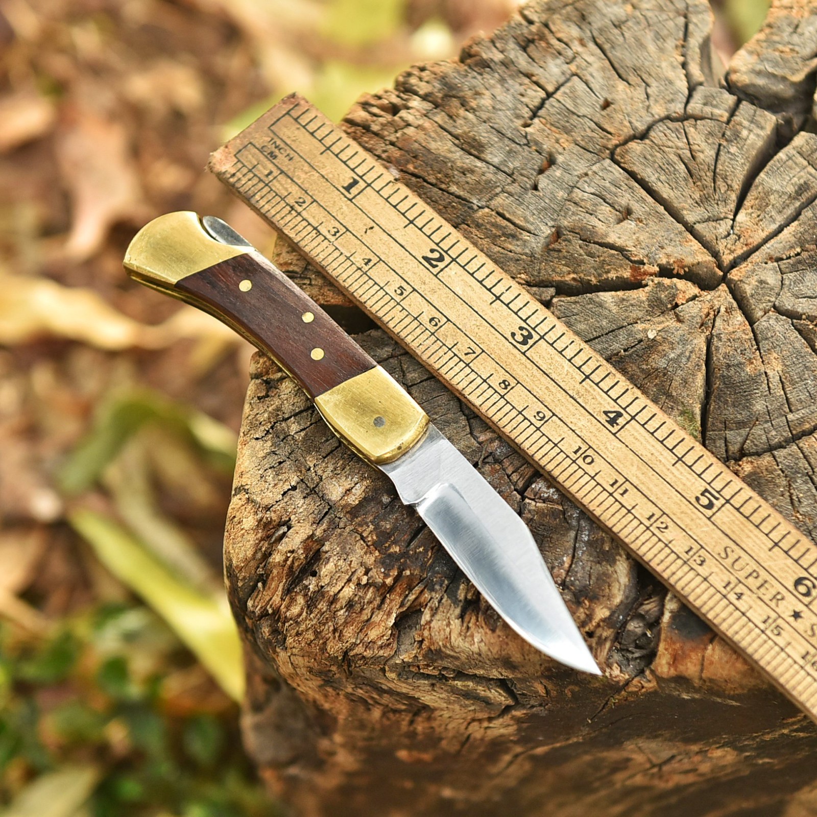 Classic Lockback Hunting Pocket Knife Clip Point Blade Traditional EDC Folding