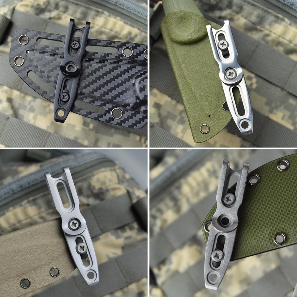 TONIFE Pocket Clip for Kydex Sheath Outdoor Knife Accessory with Multiple Hol…