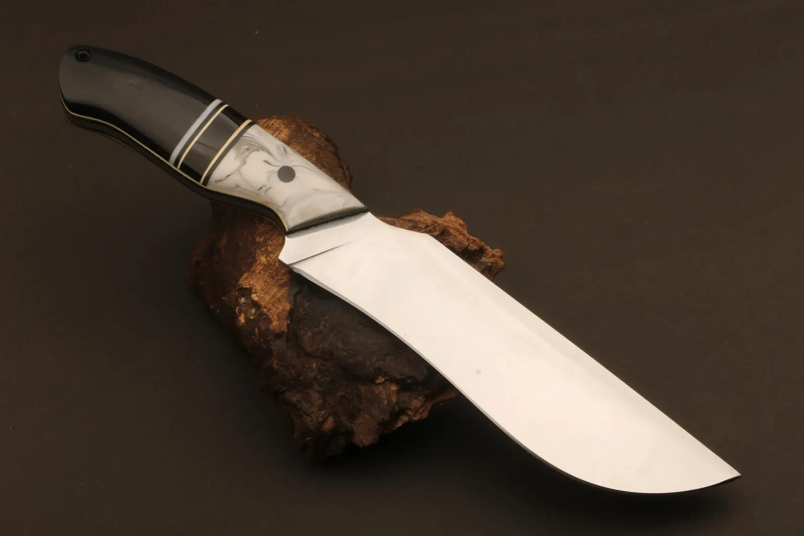 Custom Handmade High Carbon Steel Skinner Knife Gut Hook Leather Sheath Hunting