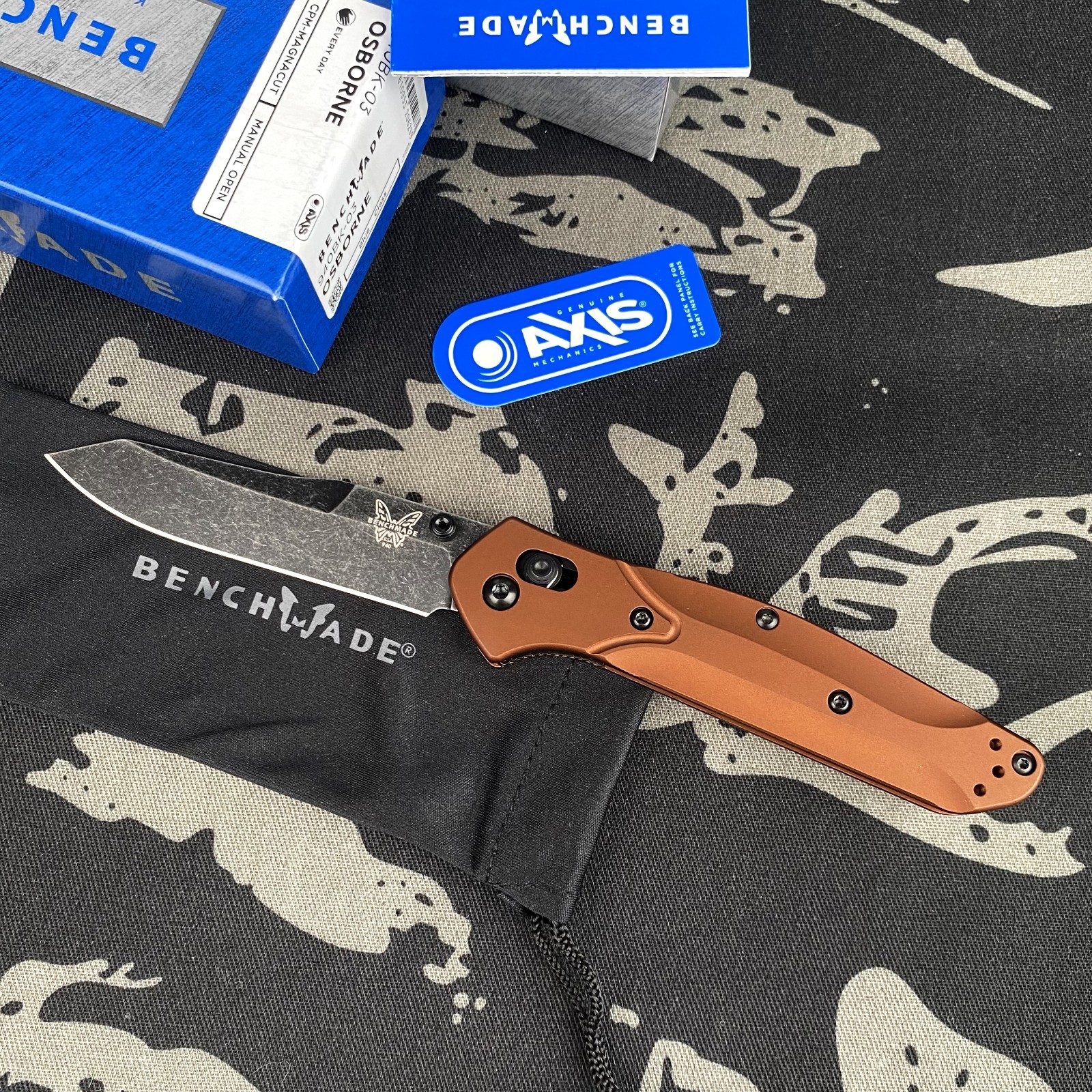 Benchmade 940BK-03 Osborne Burnt Copper Aluminum MagnaCut Blade Folding Knife