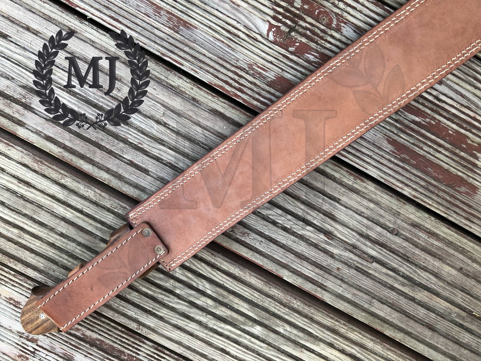 Custom Handmade Damascus Steel Hunting Sword Warrior Sword Double Edge Sheath