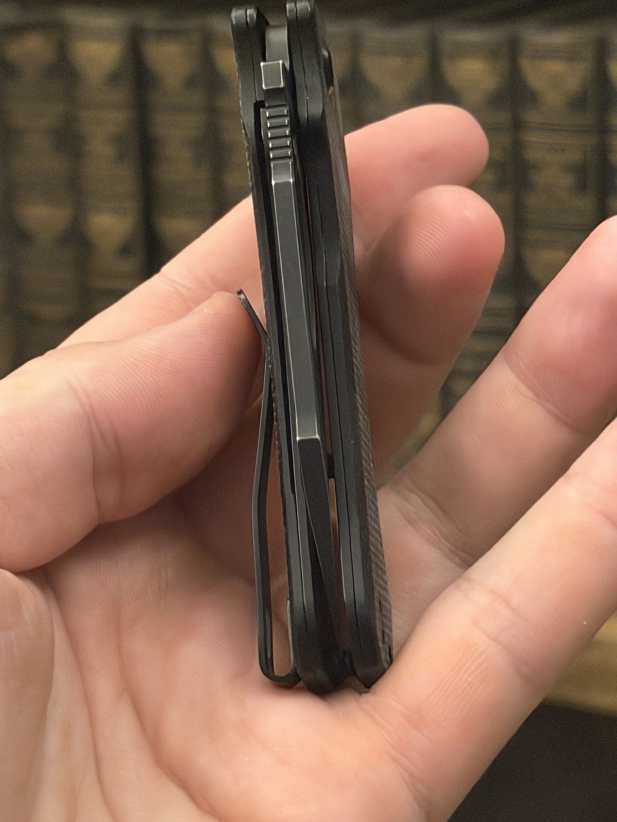 Tenable Knives Loki Linerlock Black Micarta Folding Nitro-V Pocket Knife B1058A1