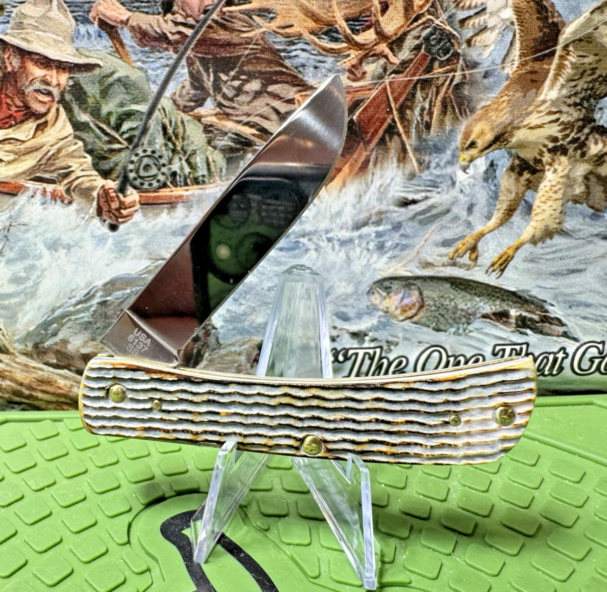 2025 Case Tin Roof Sod Buster Jr. Burnt Gray Bone Rogers Corn Cob Jig 6137 – New